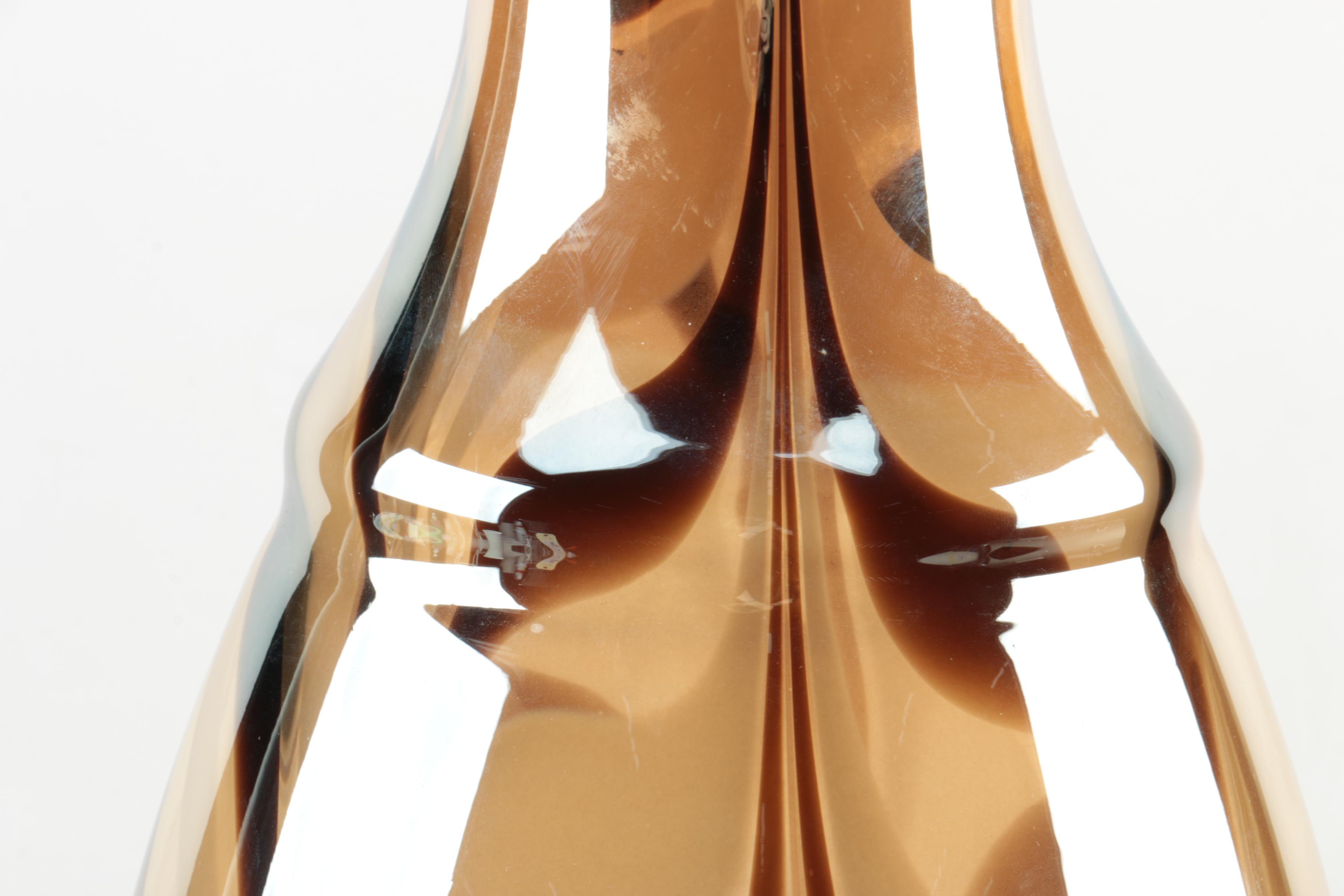 Combed Art Glass Flower Vase