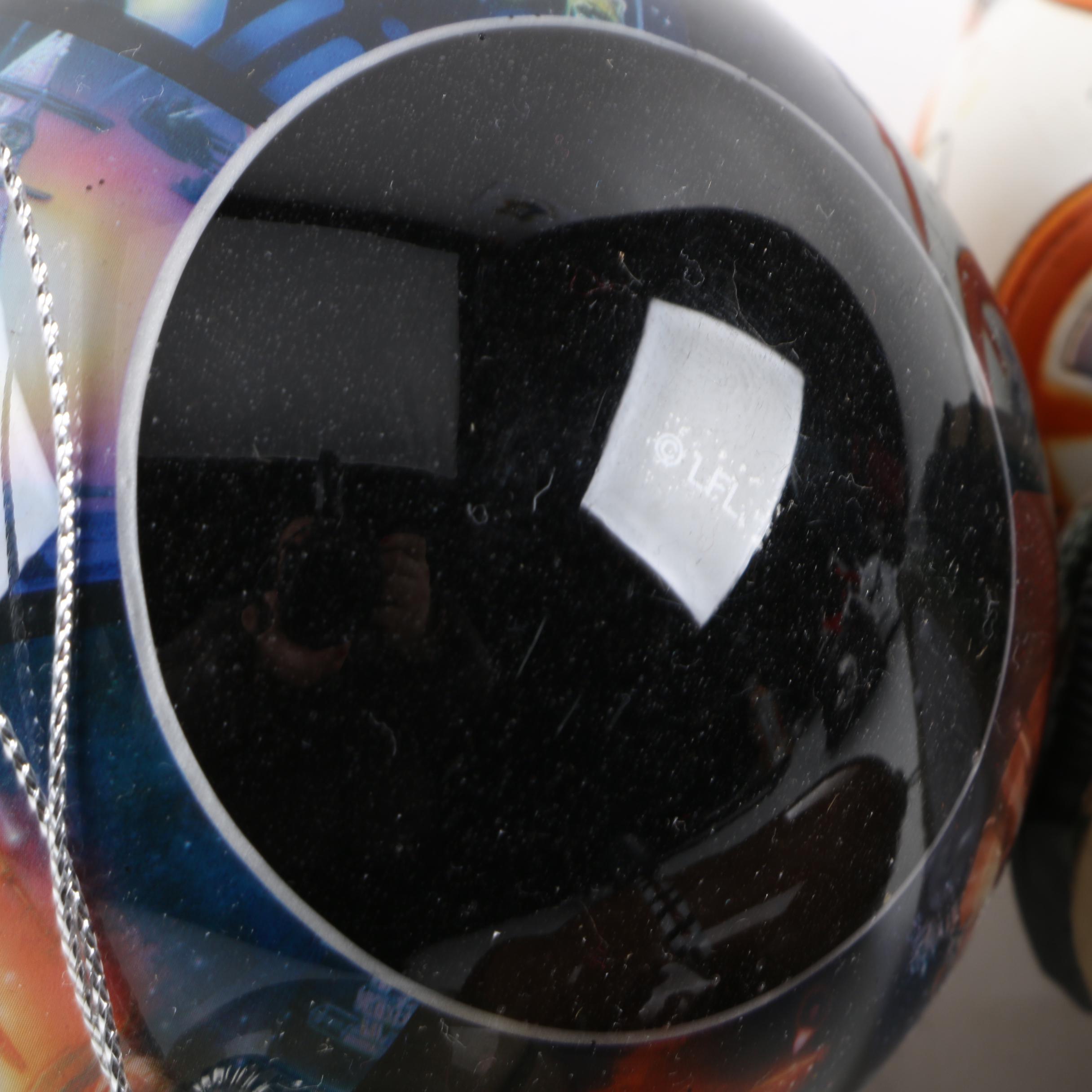 Collection of Star Wars Themed Glass Holiday Ornaments