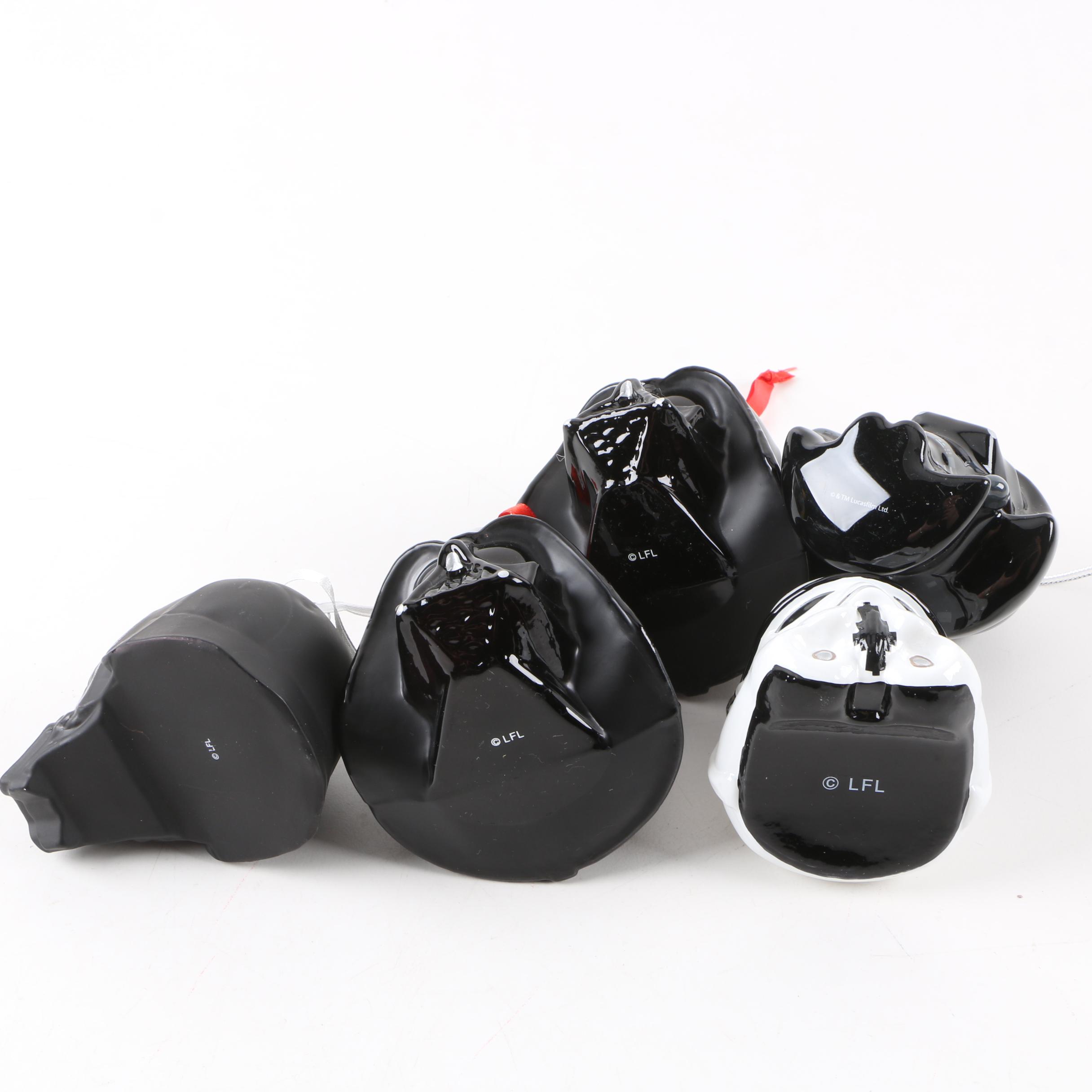 Collection of Star Wars Themed Glass Holiday Ornaments