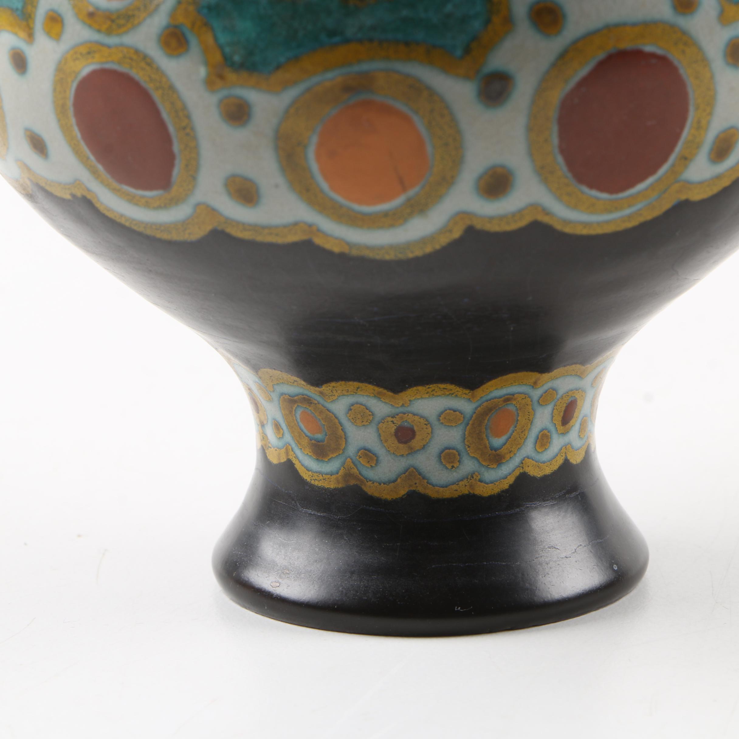 1923 Gouda Pottery "Henley" Art Deco Style Vase