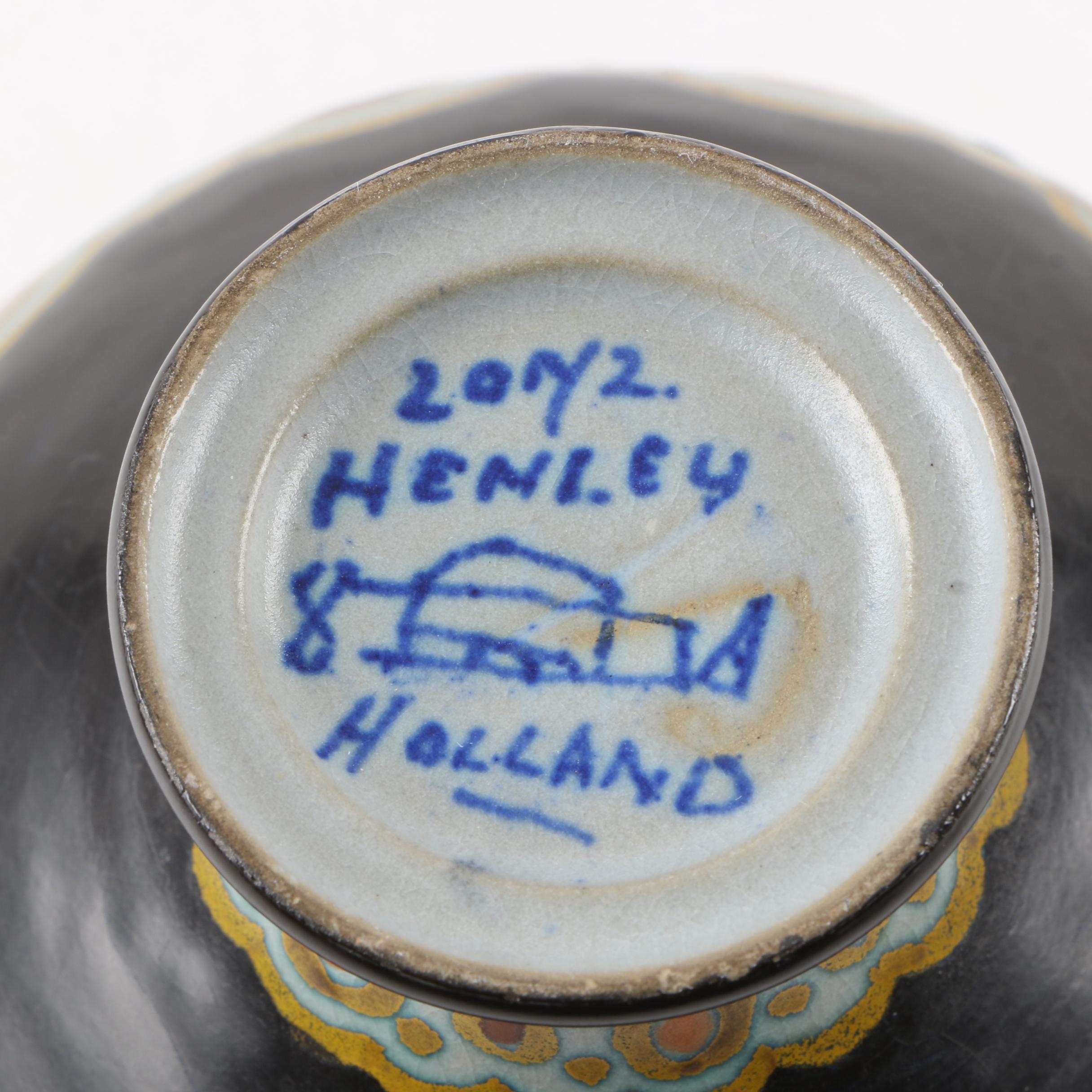 1923 Gouda Pottery "Henley" Art Deco Style Vase