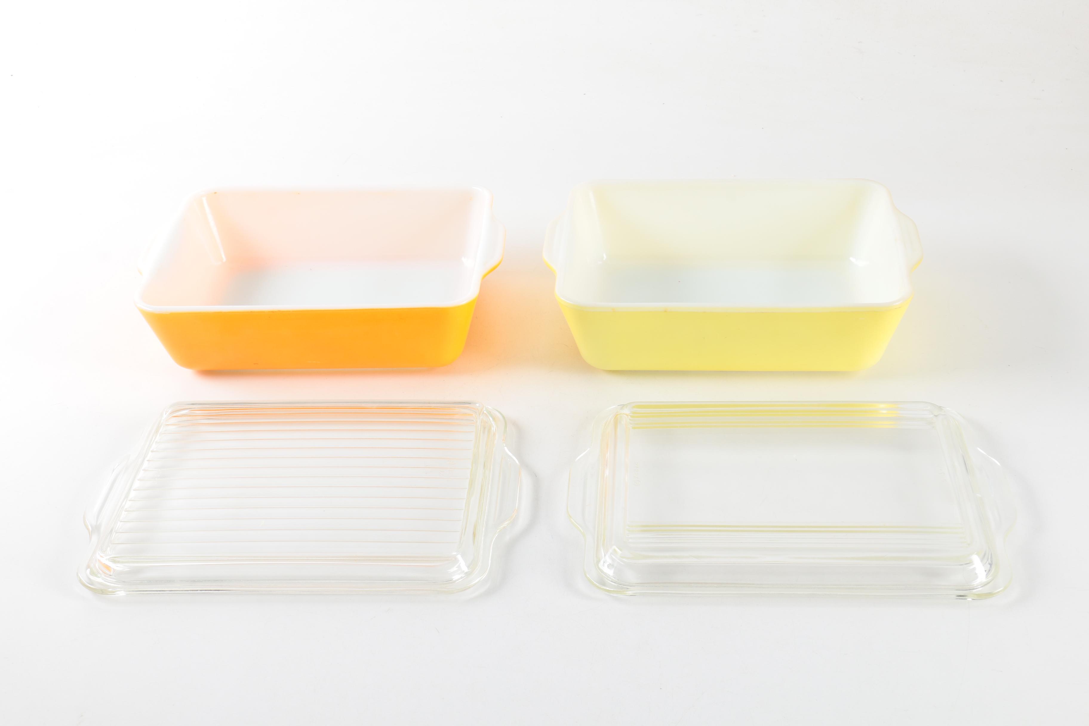 Pyrex "Primary Colors" Mixing Bowls and Refrigerator Dishes 1945-49