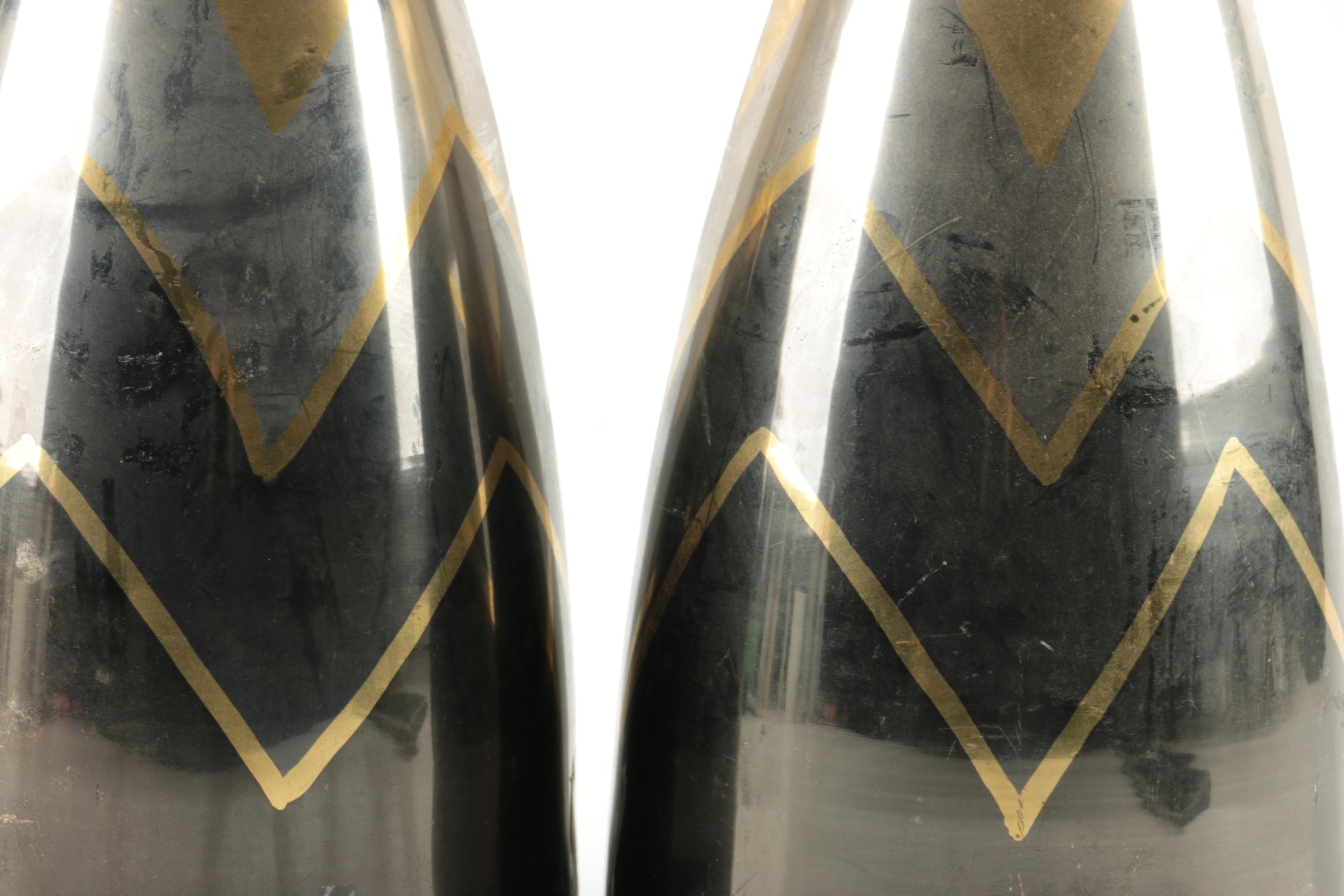 Matching Metal Vases