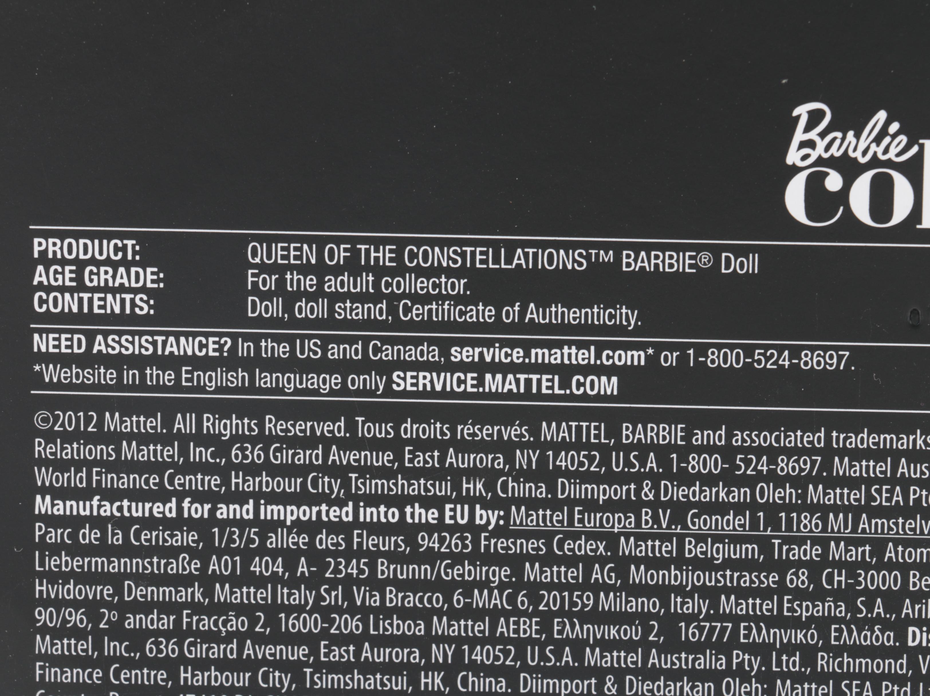 2012 Mattel "Queen of the Constellations" Barbie