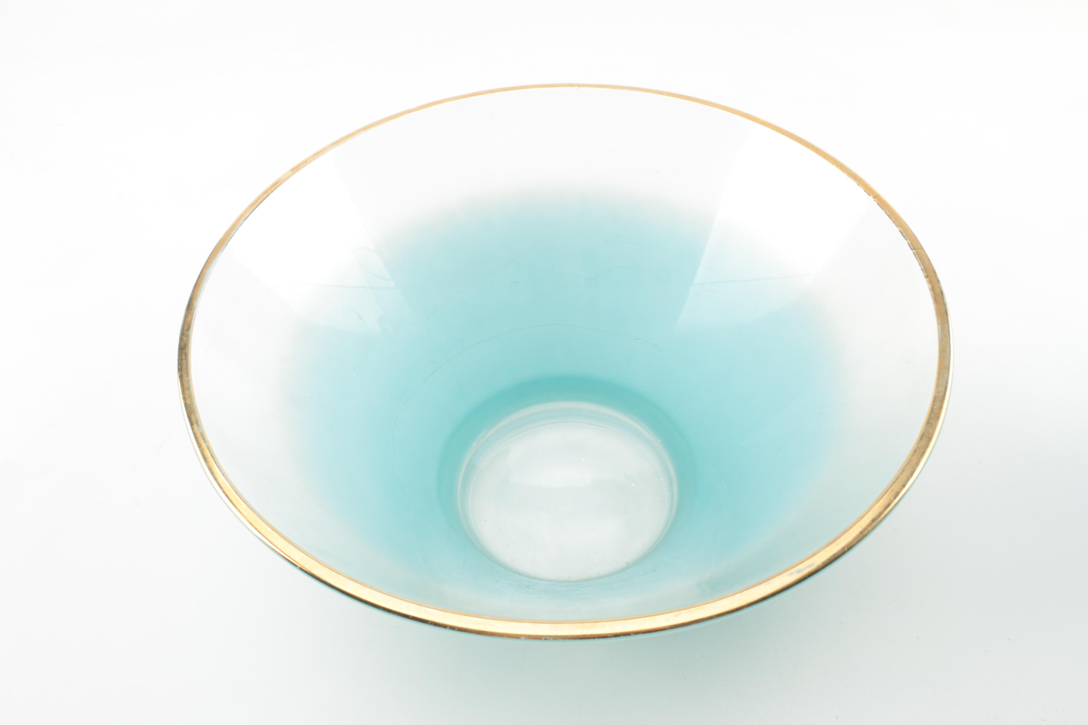 West Virginia Glass Specialty "Blendo Turquoise" Glassware