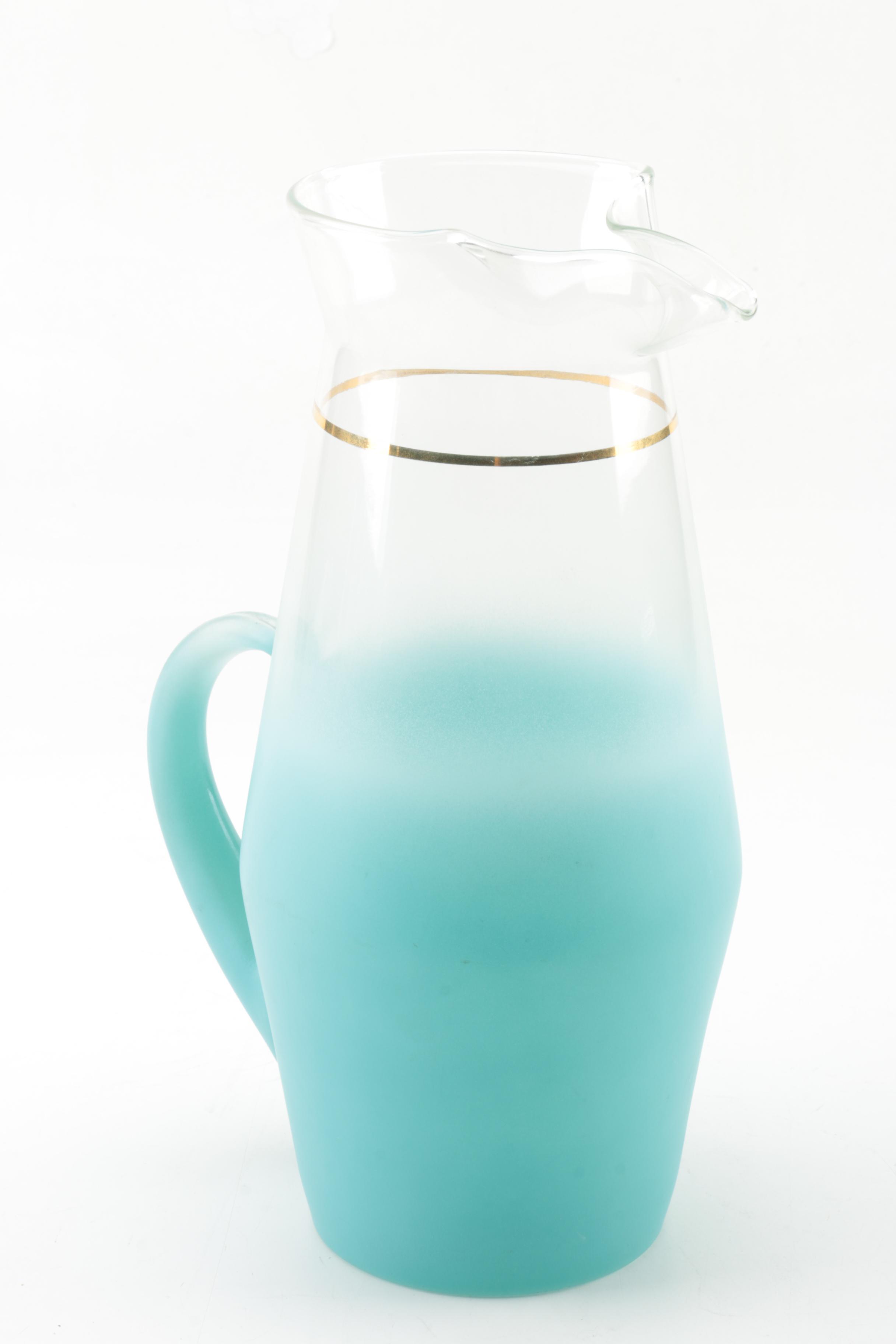 West Virginia Glass Specialty "Blendo Turquoise" Glassware