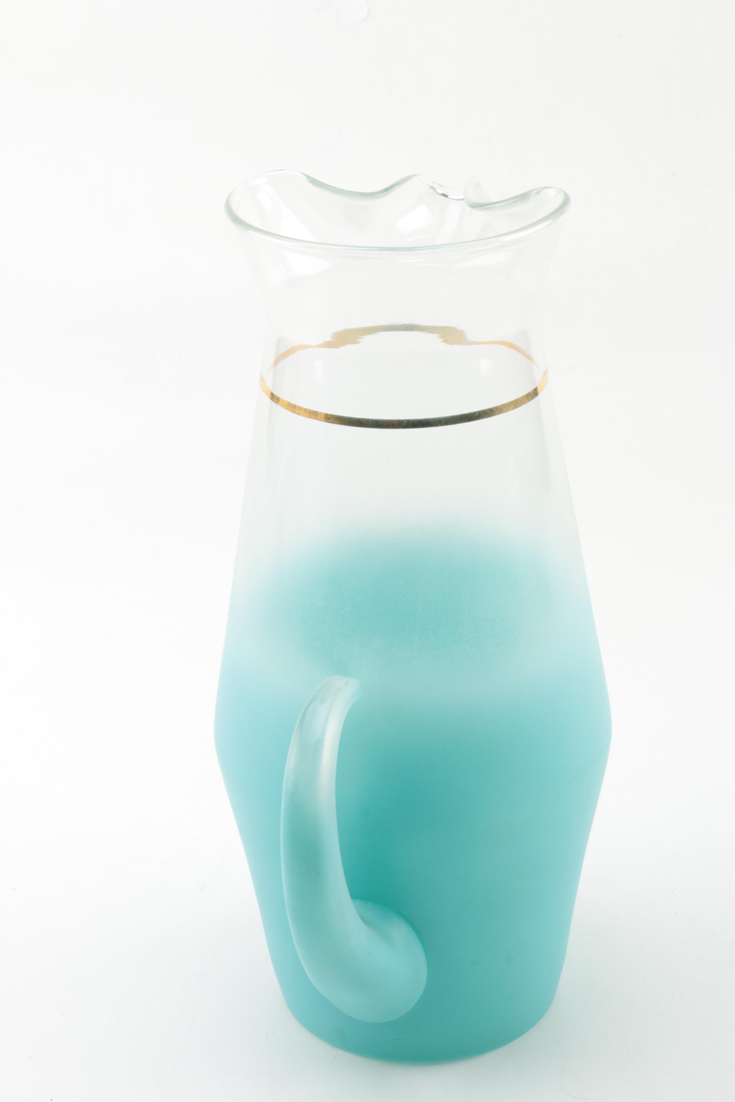West Virginia Glass Specialty "Blendo Turquoise" Glassware