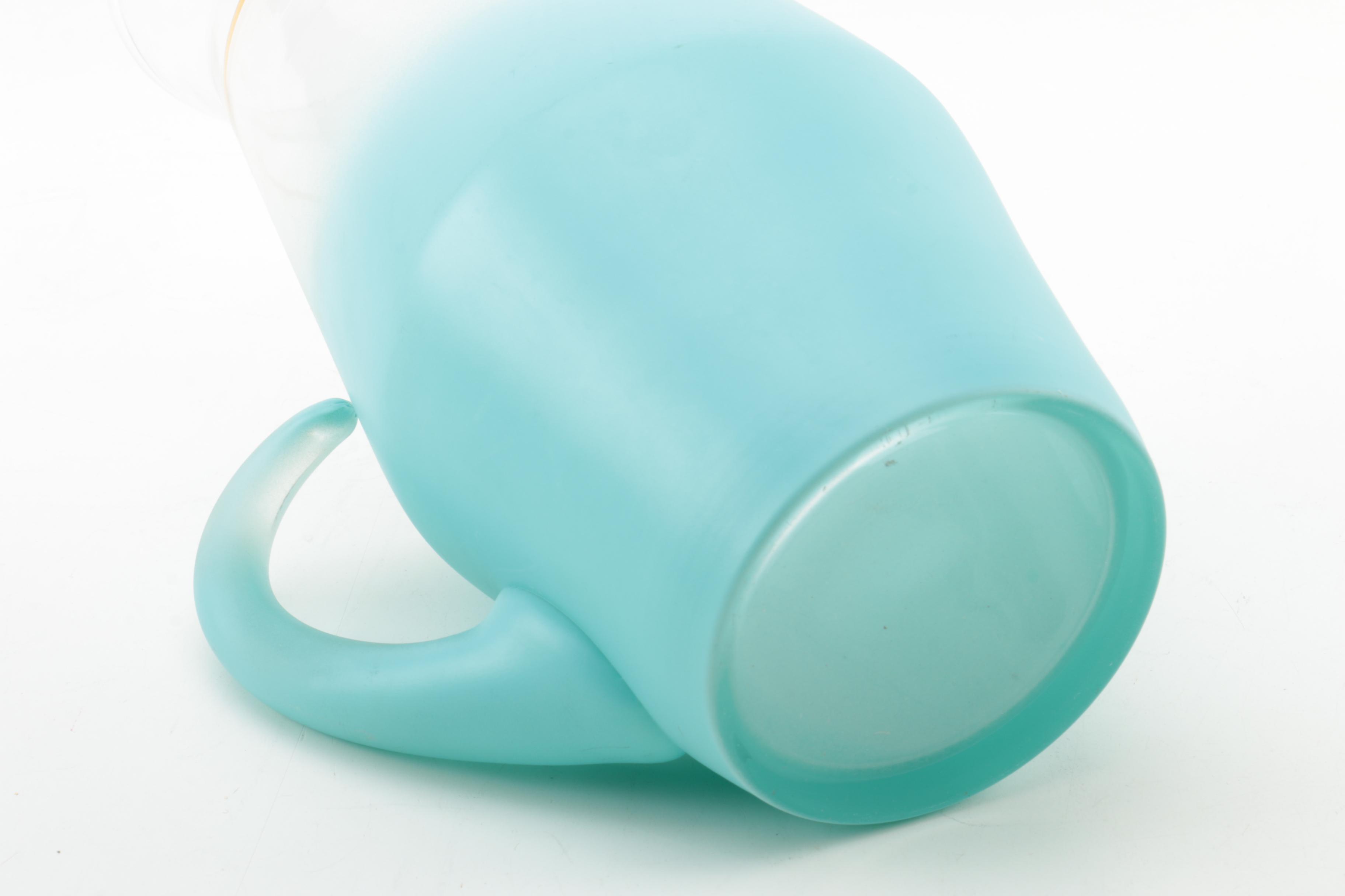 West Virginia Glass Specialty "Blendo Turquoise" Glassware