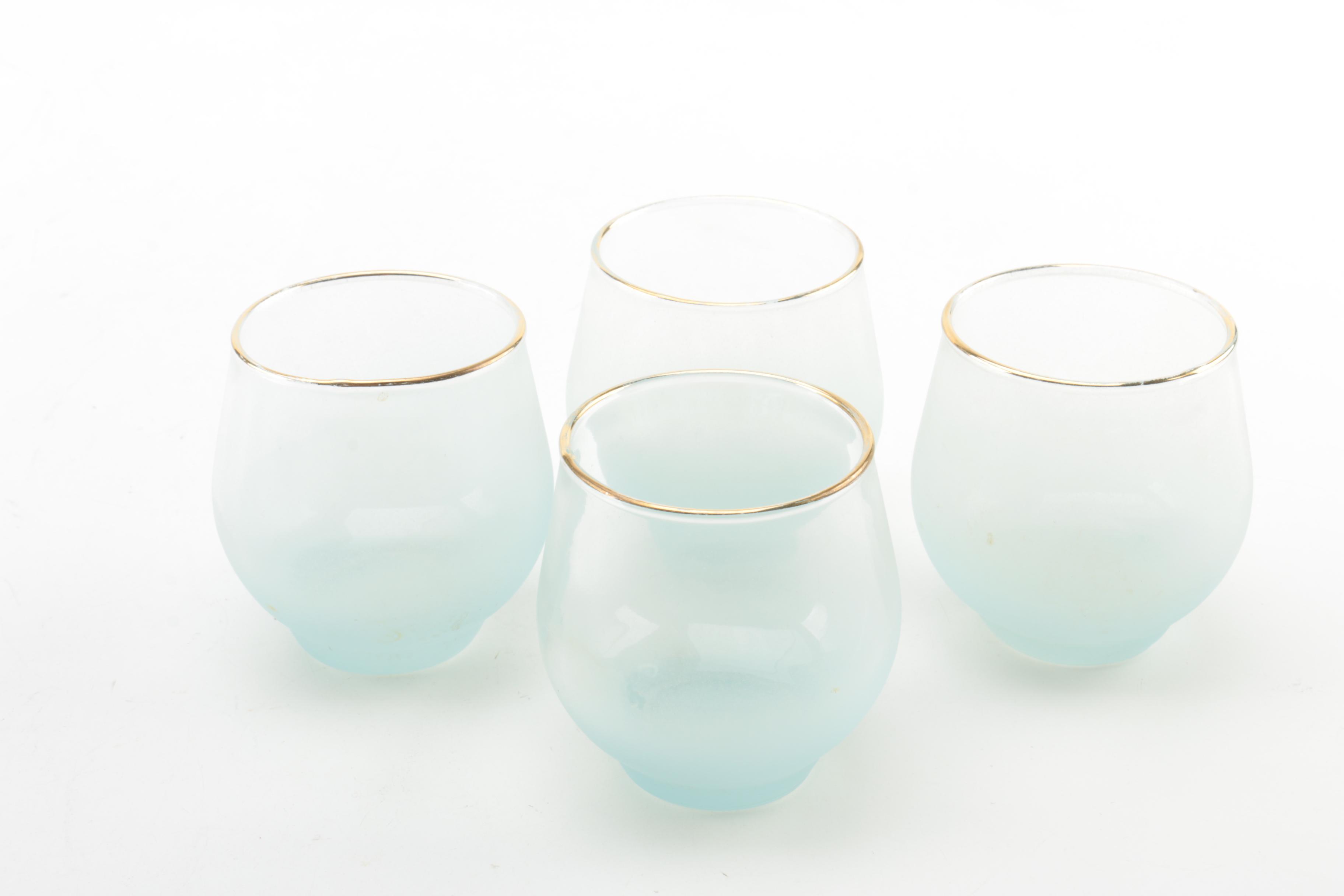 West Virginia Glass Specialty "Blendo Turquoise" Glassware