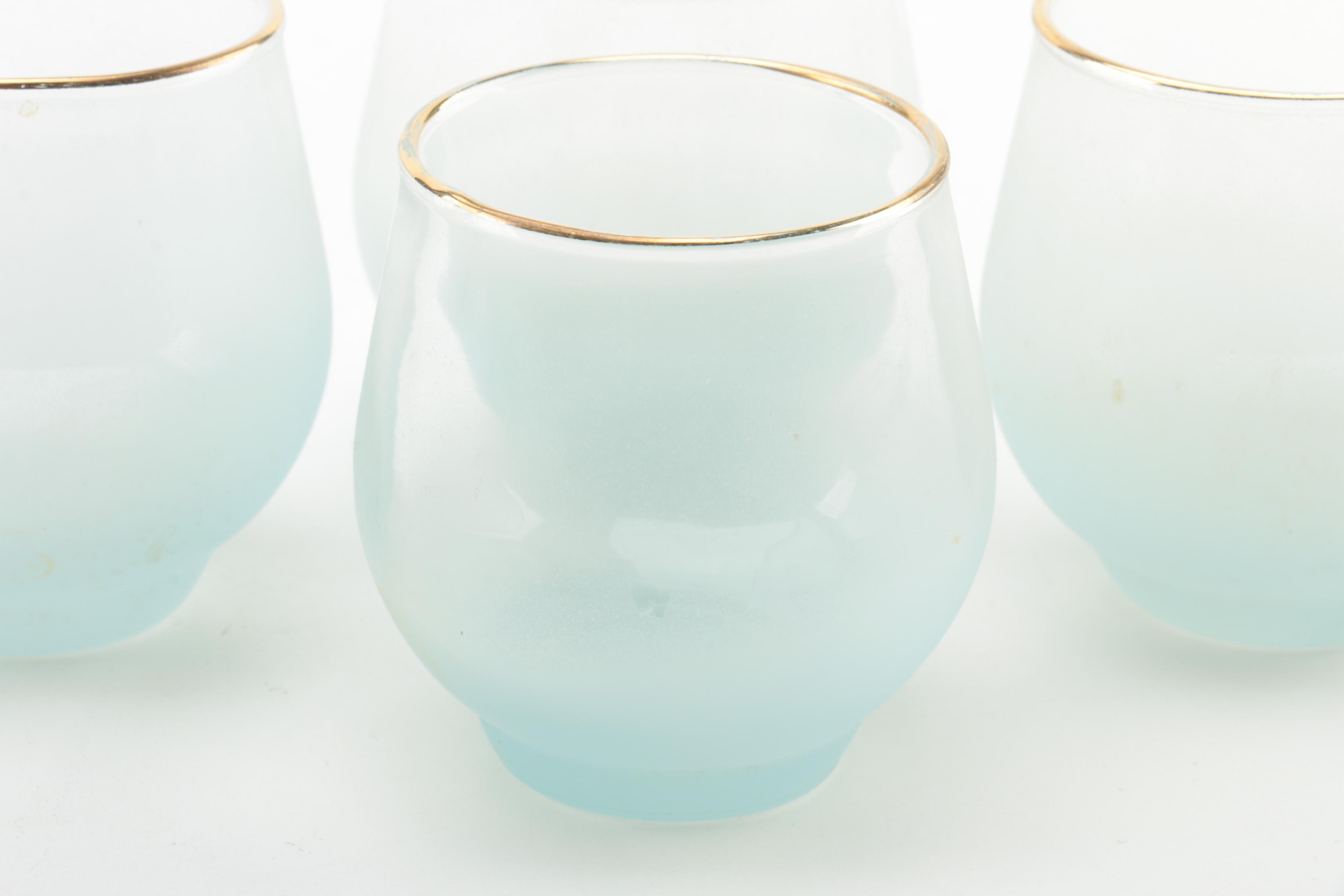West Virginia Glass Specialty "Blendo Turquoise" Glassware