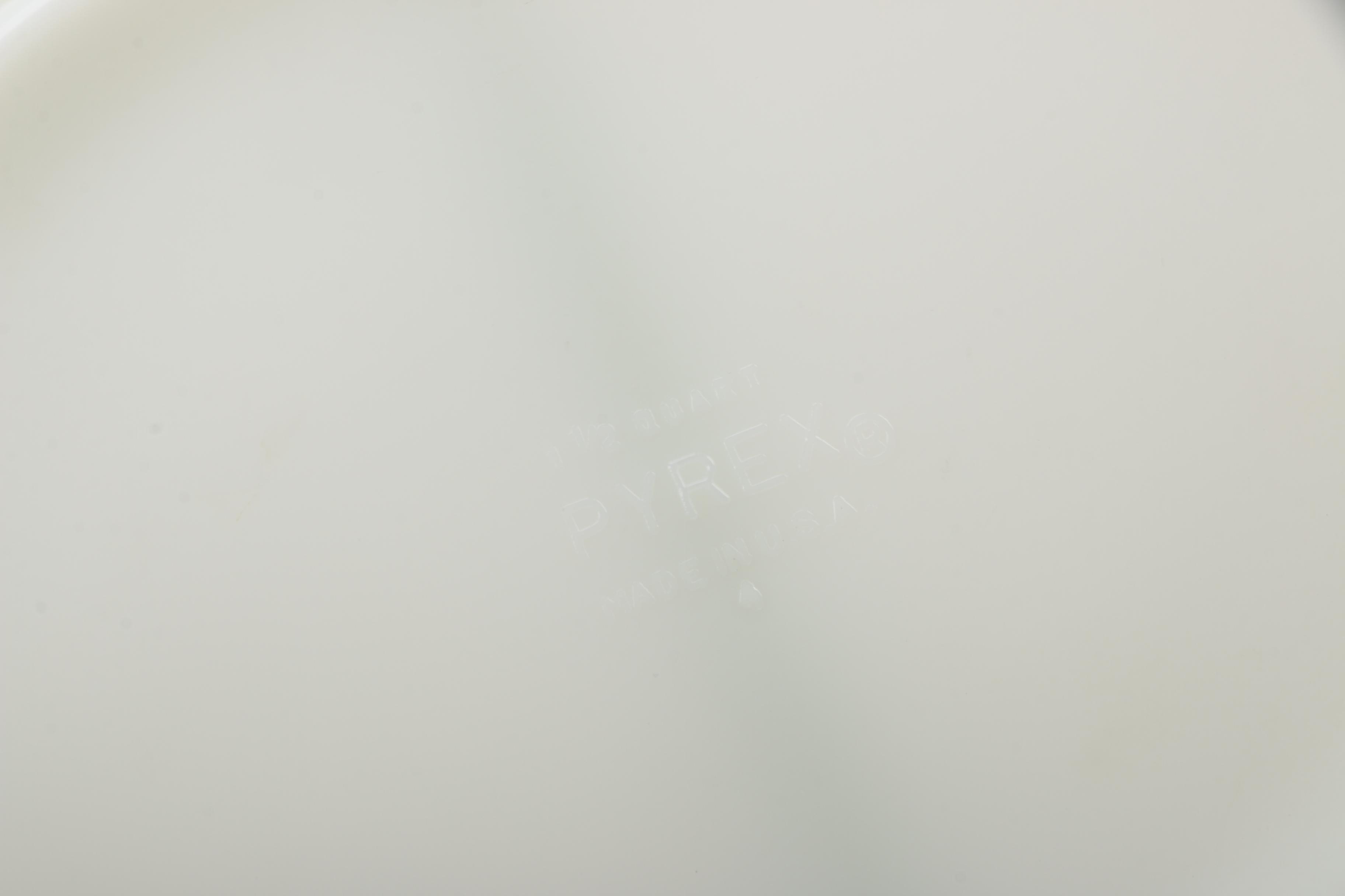 Pyrex "Gooseberry" Mixing Bowls and Bakeware Including "Barbed Wire" 1958