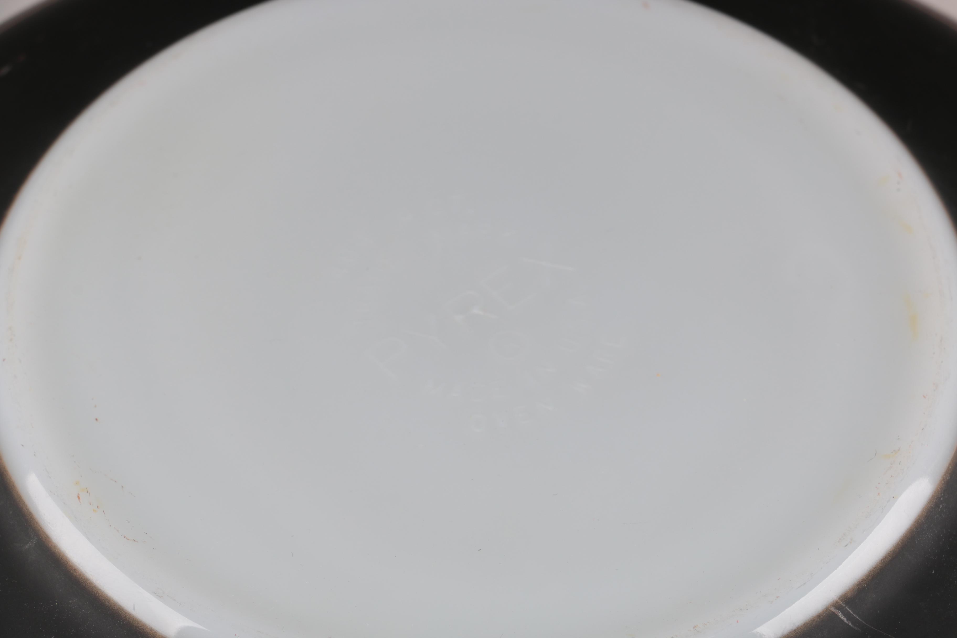 Vintage Pyrex "Terra" Brown Striped Mixing Bowl and Casserole Dishes 1964-65