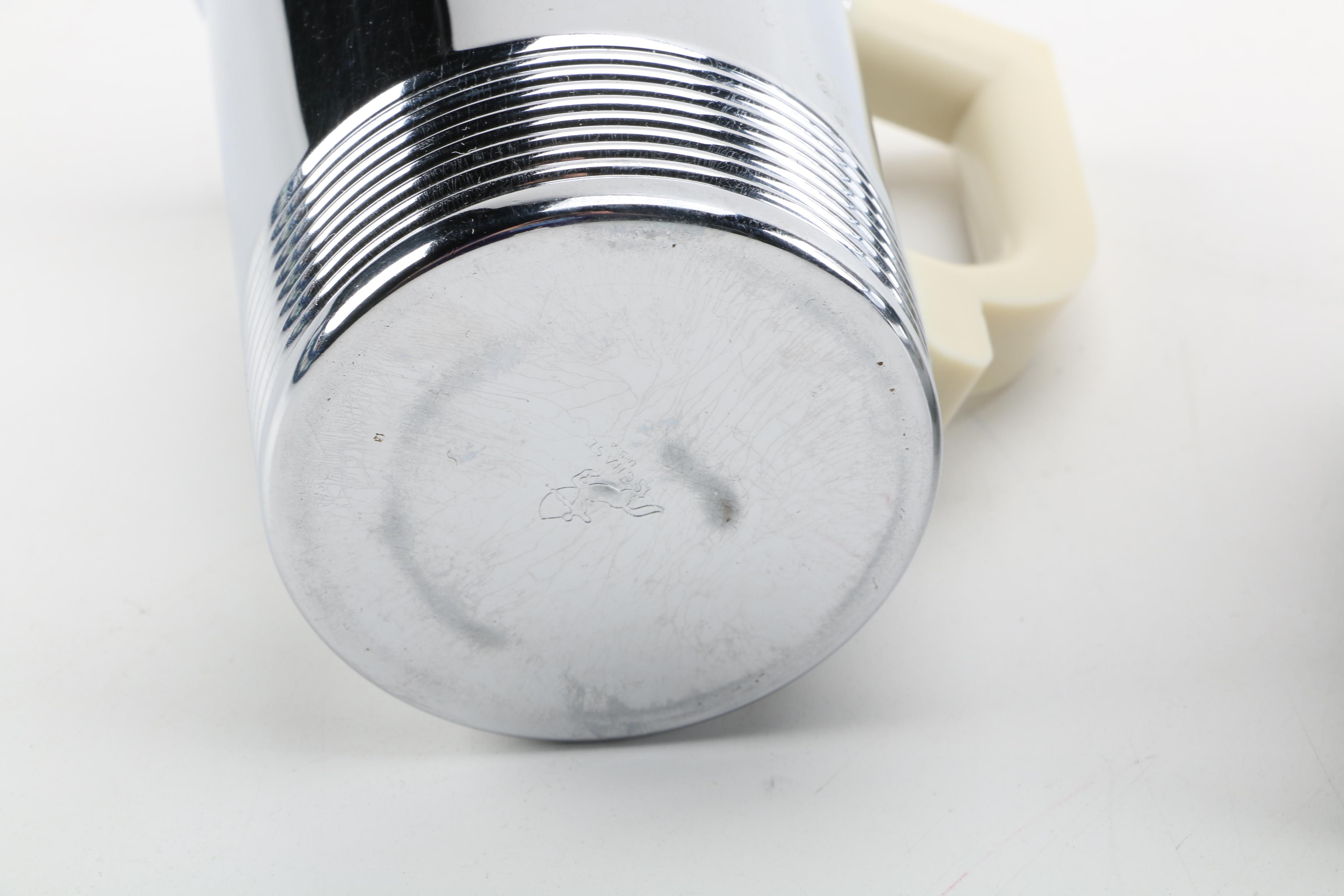 "Continental" Chromed Metal Coffee Service by Walter von Nessen for Chase