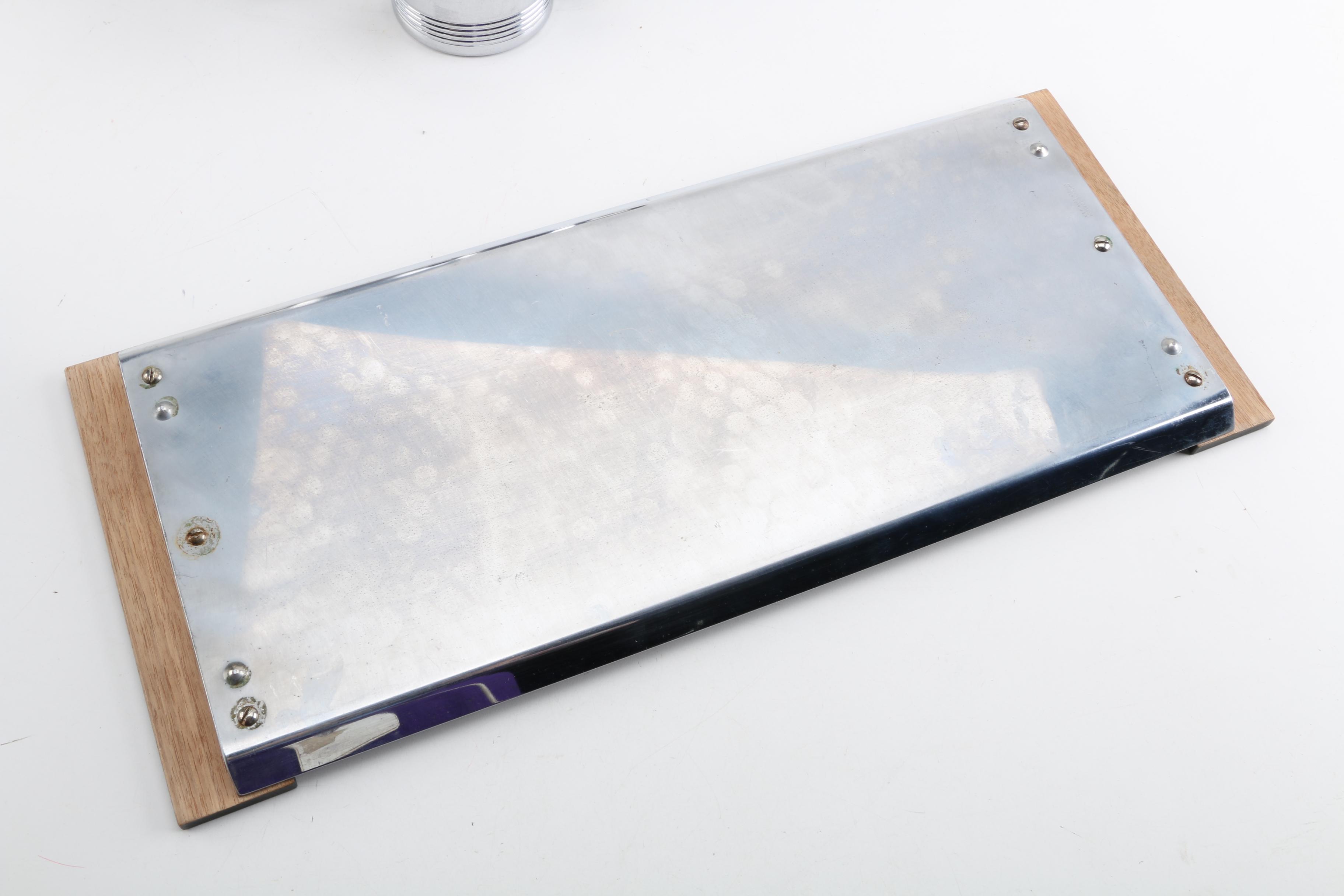 "Continental" Chromed Metal Coffee Service by Walter von Nessen for Chase