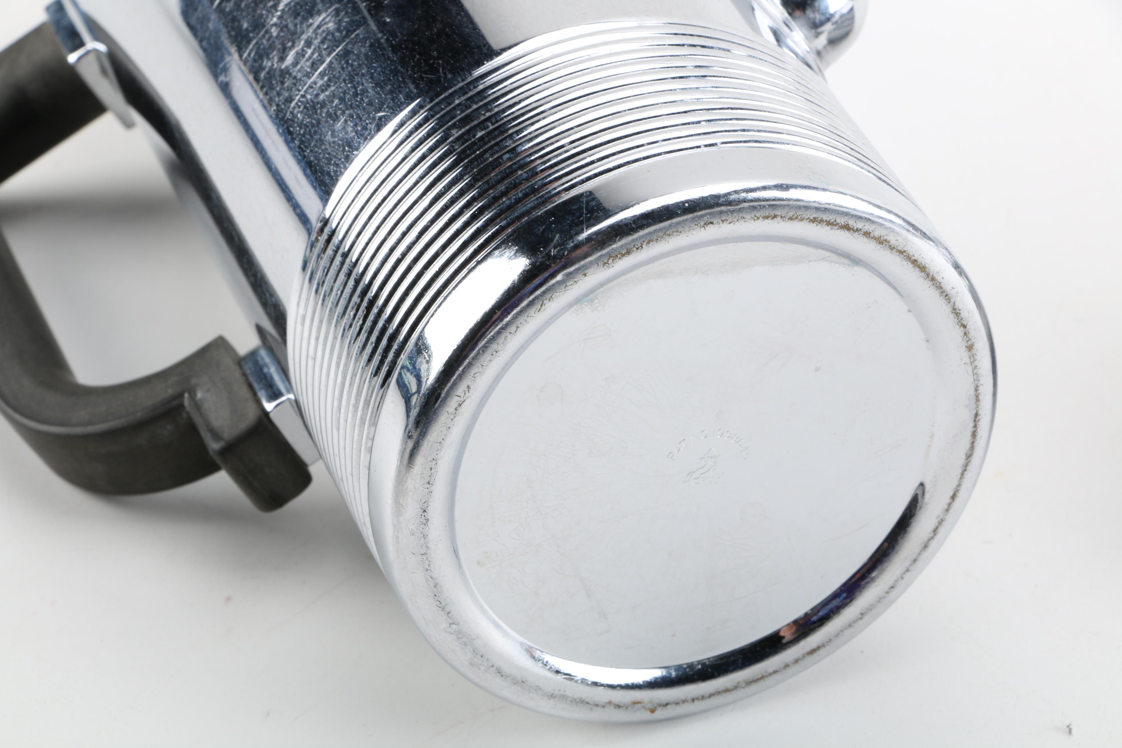 "Continental" Chromed Metal Coffee Service by Walter von Nessen for Chase