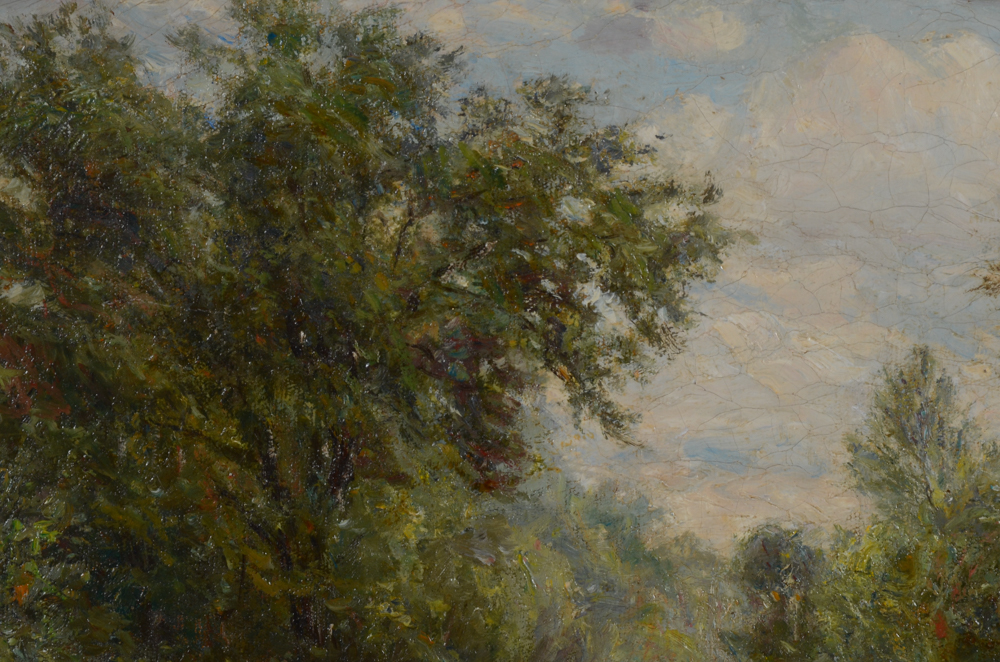 Charles Franklin Pierce Oil on Canvas Pastoral Landscape