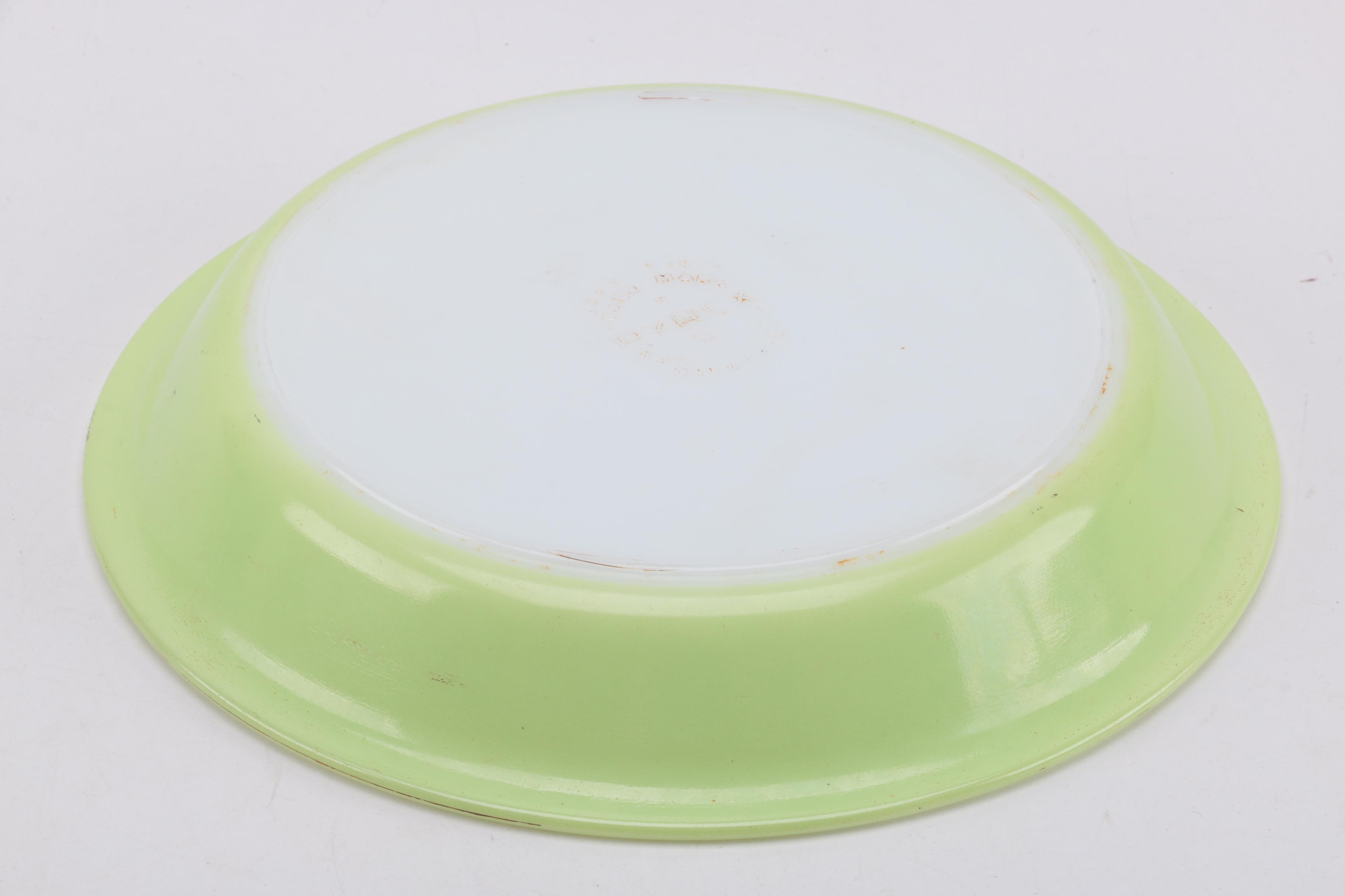 Vintage Pyrex "Primary Colors" Baking Dishes and Lids with Warming Stand 1940s