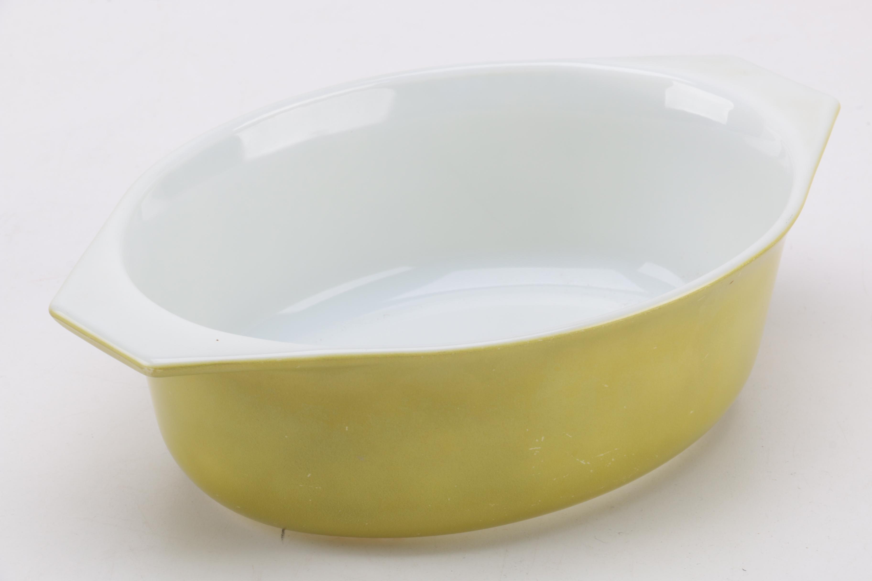 Vintage Pyrex "Primary Colors" Baking Dishes and Lids with Warming Stand 1940s