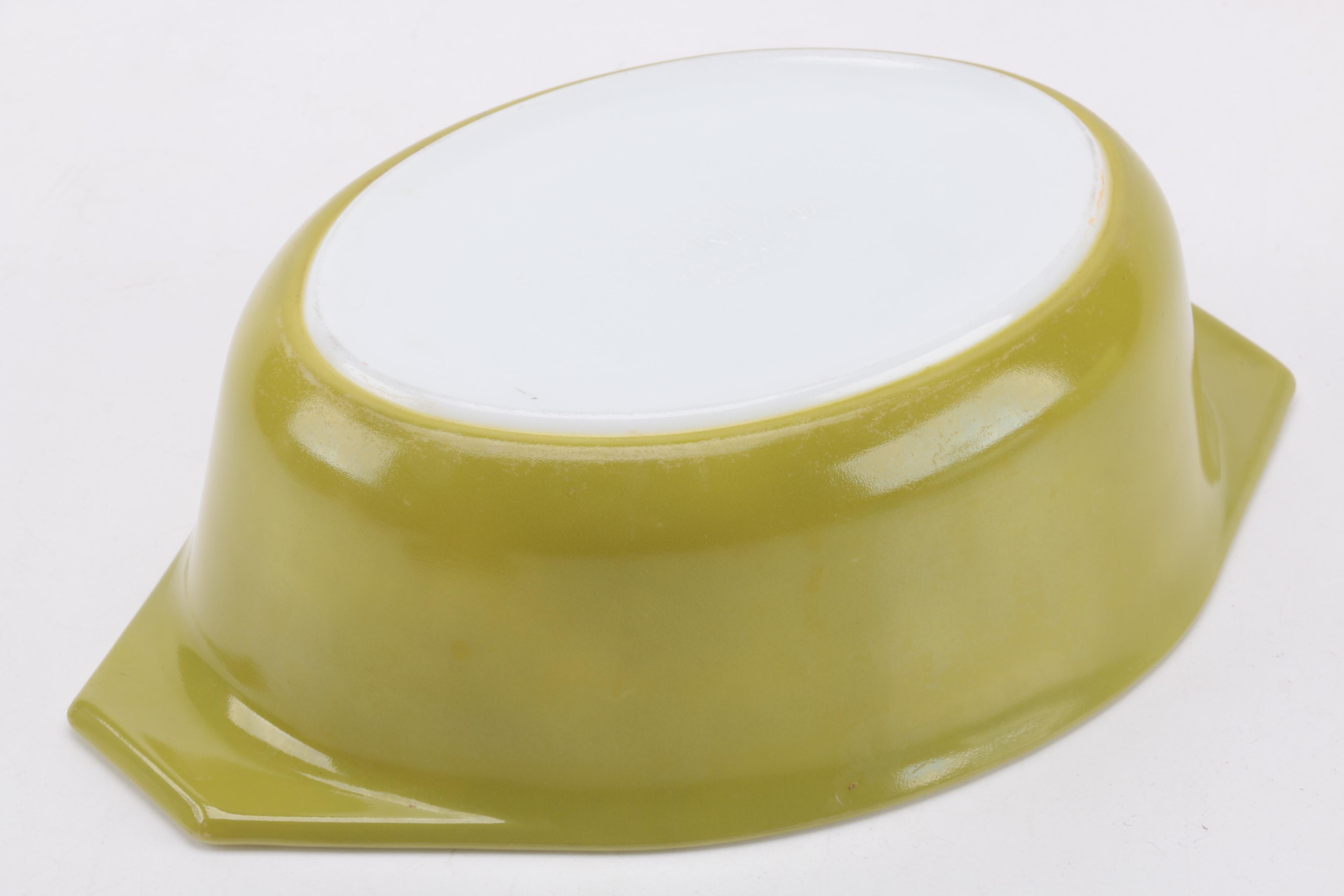 Vintage Pyrex "Primary Colors" Baking Dishes and Lids with Warming Stand 1940s