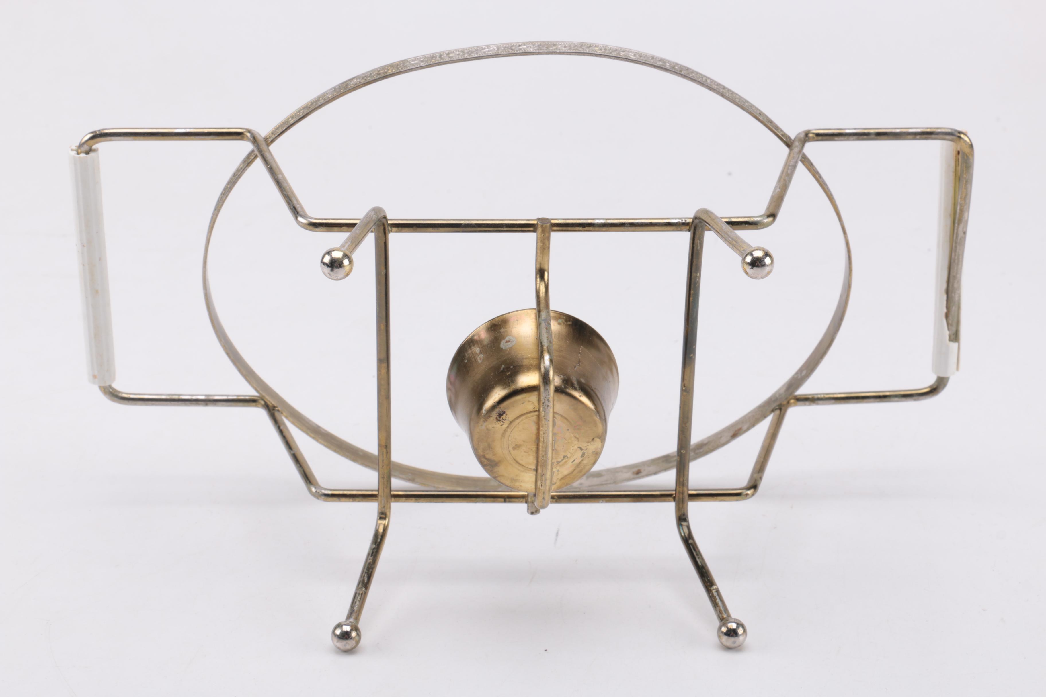 Vintage Pyrex "Primary Colors" Baking Dishes and Lids with Warming Stand 1940s