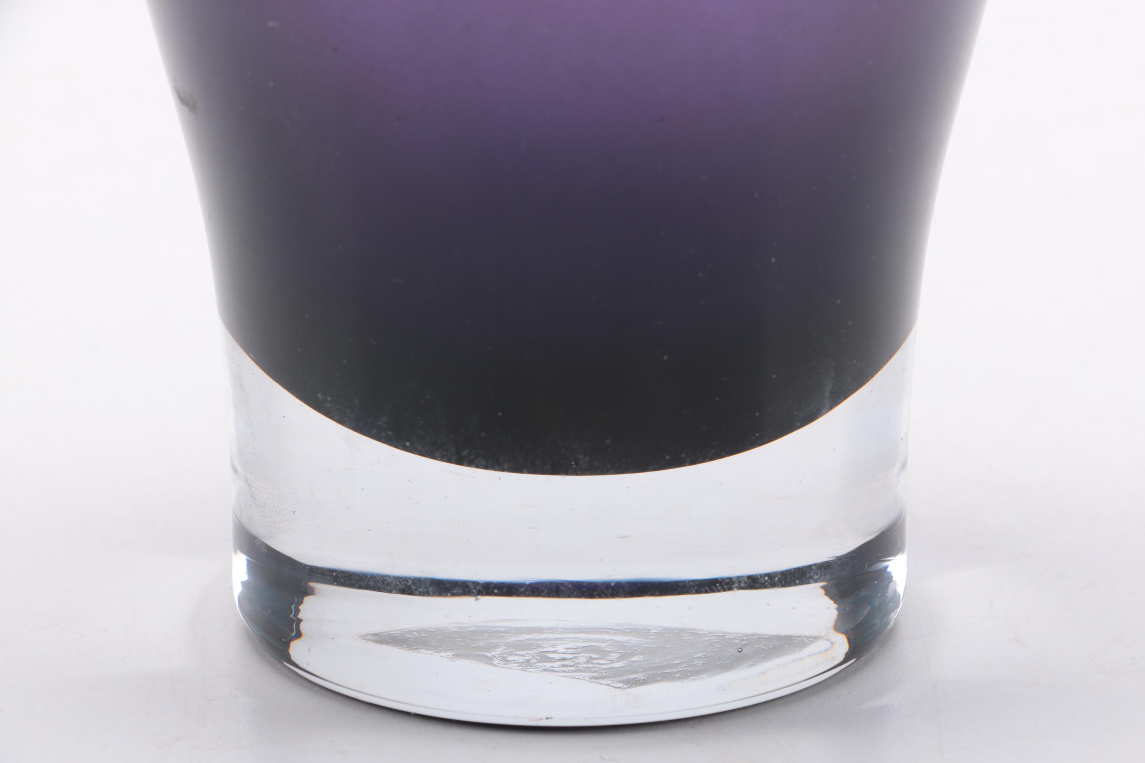 Artland "Warsaw Yang" Plum Hued Glass Vase