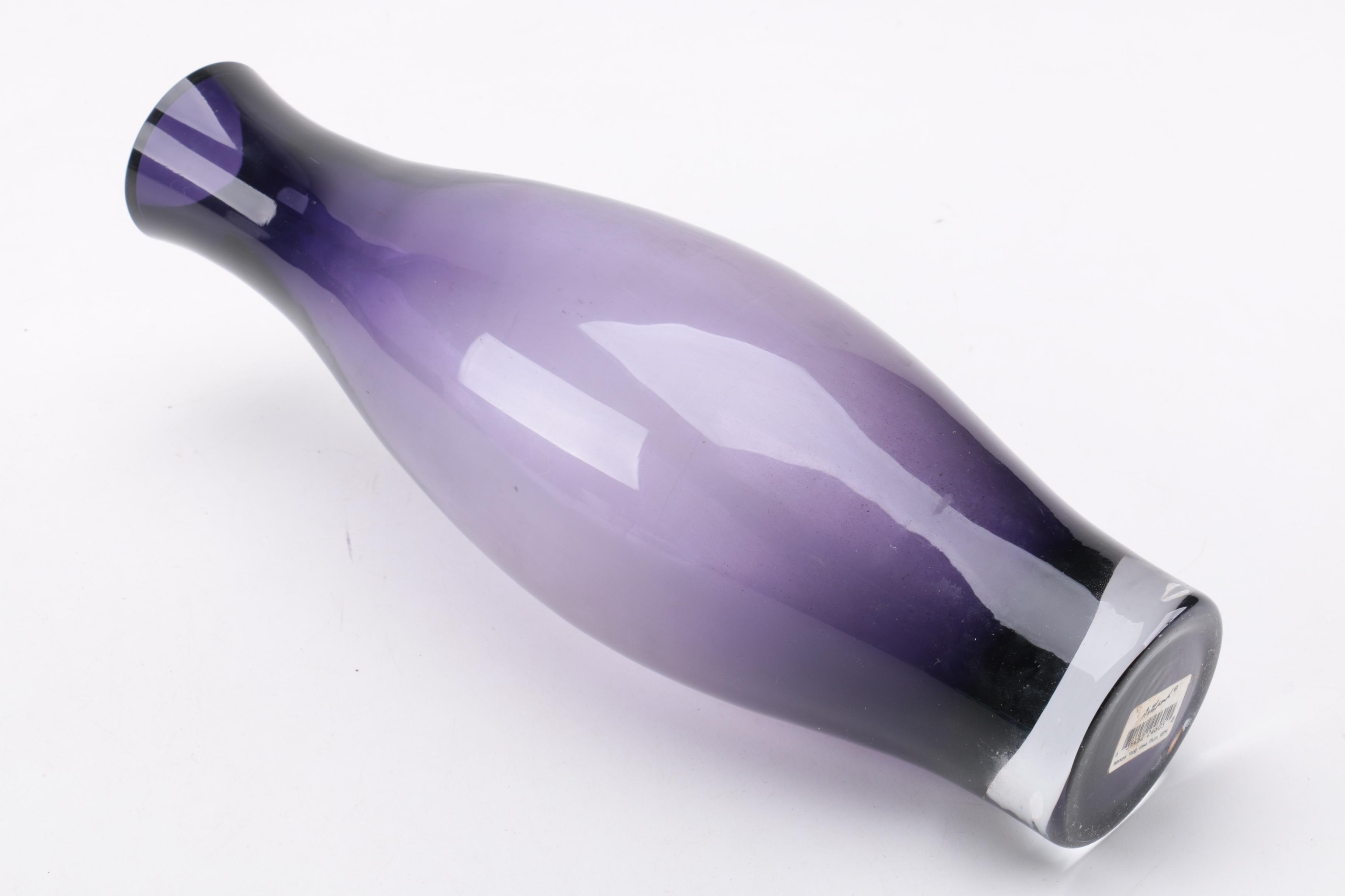 Artland "Warsaw Yang" Plum Hued Glass Vase