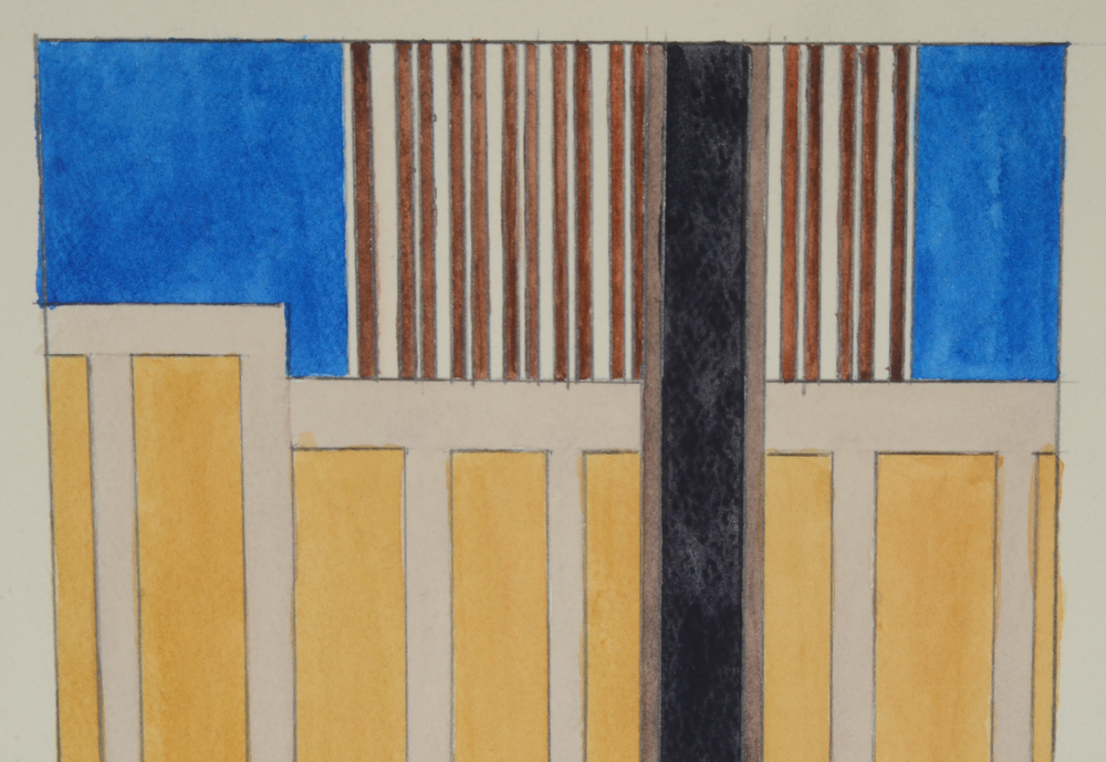 Robert Herrmann 1979 Architectural Watercolor Painting