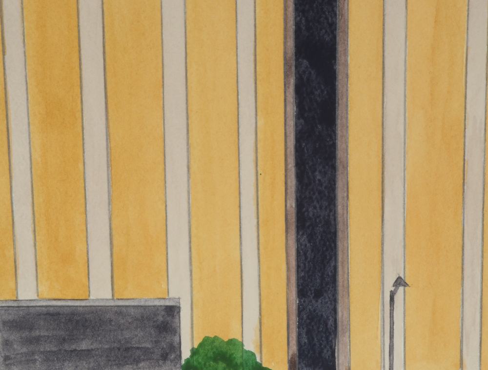 Robert Herrmann 1979 Architectural Watercolor Painting