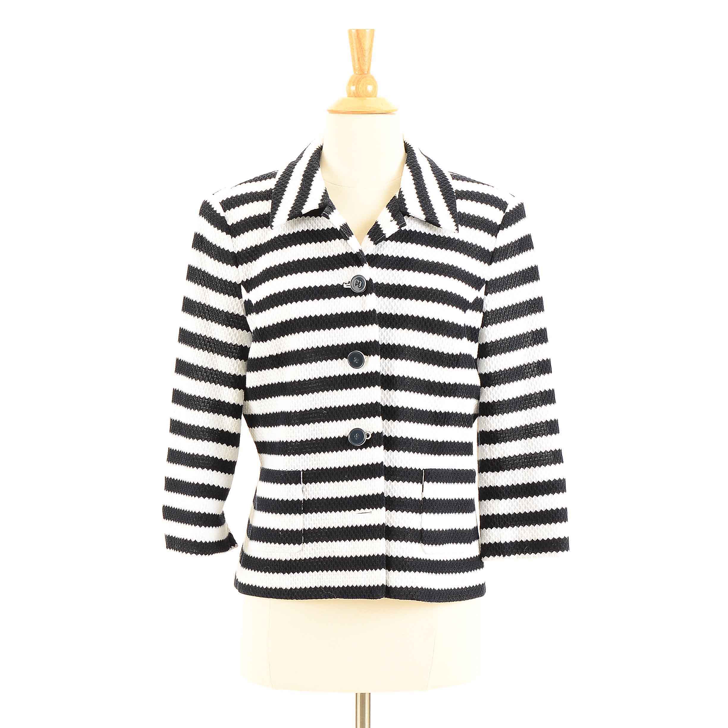 Doncaster Navy and White Striped Jacket