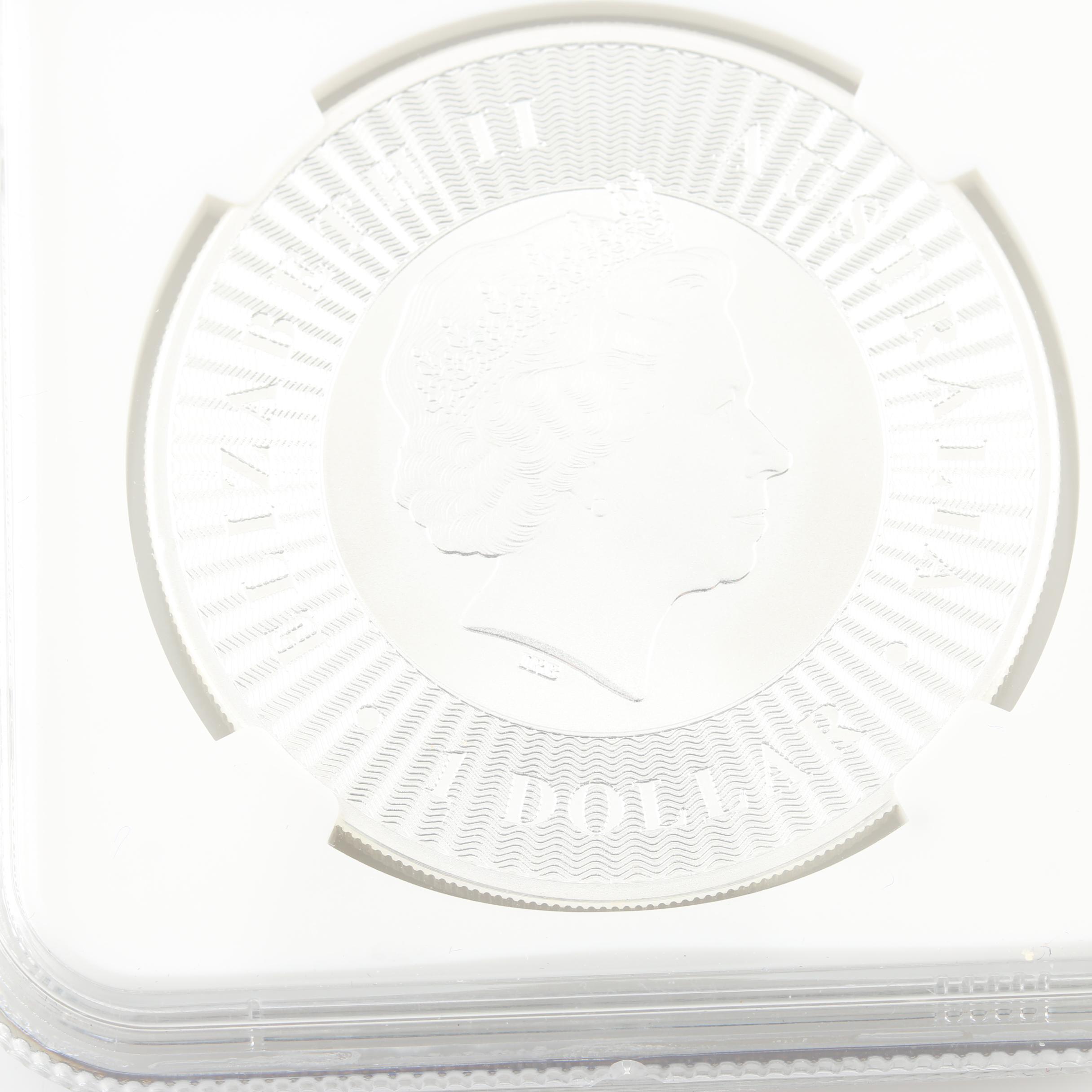 NGC Graded MS69 2018 Australia $1 Kangaroo Silver Bullion Coin