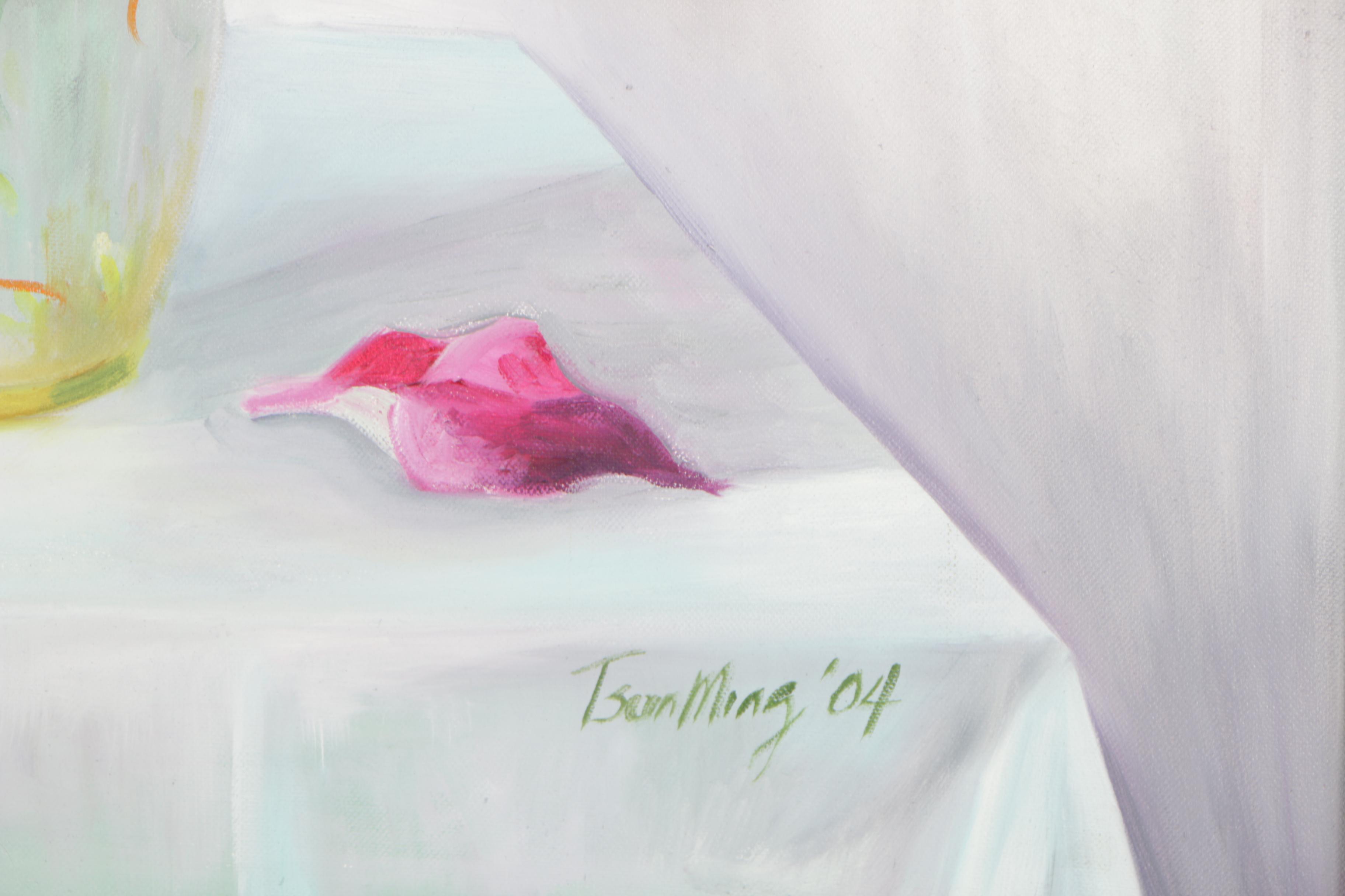 Tsun Ming Chmielinski Oil Painting of a Floral Still Life