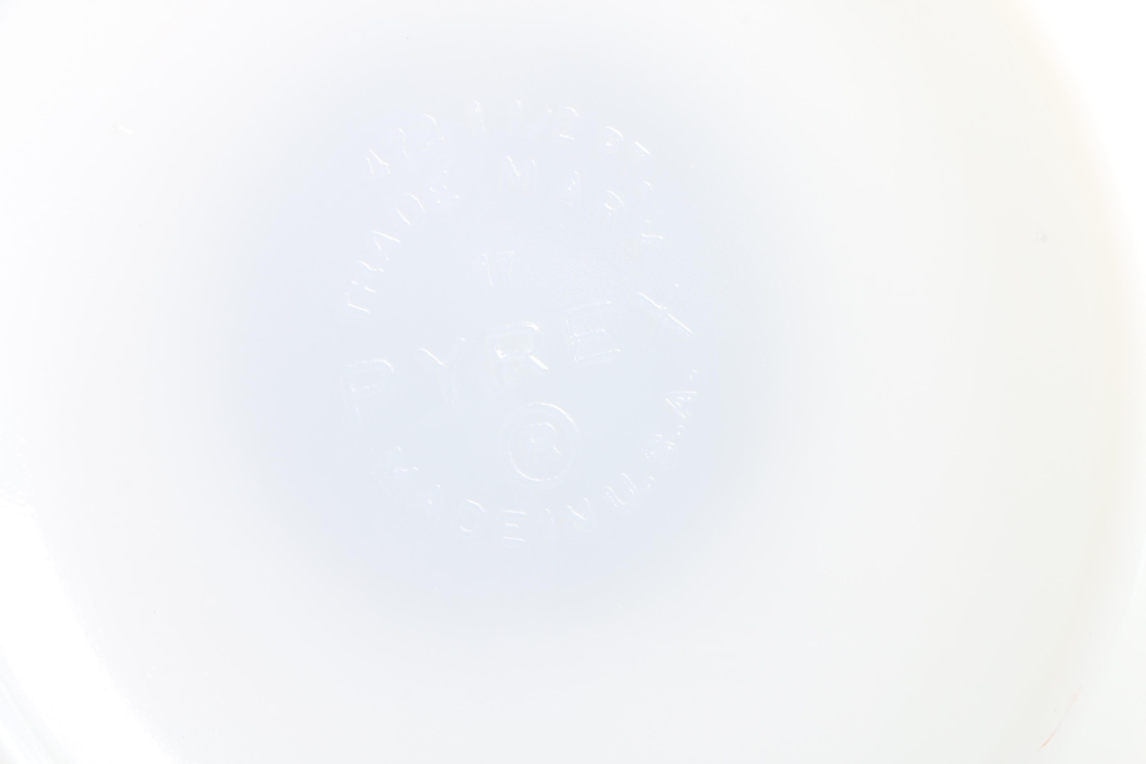 Pyrex "Blue Tulip" and "Blue Wheat" Casserole Dishes, Circa 1960