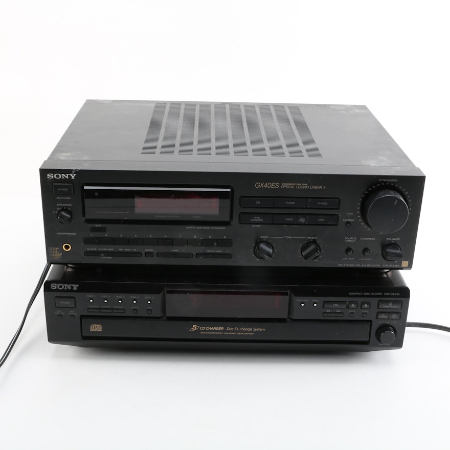 Sony 5-Disc Changer and Receiver