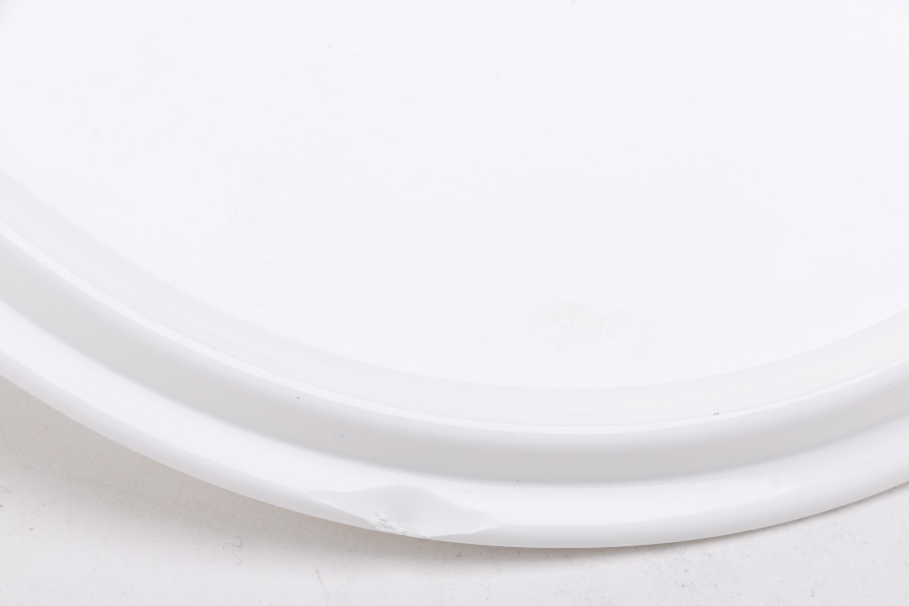 Corning Ware "White Coupe" Kettle with Lid and Buffet Servers, Circa 1960