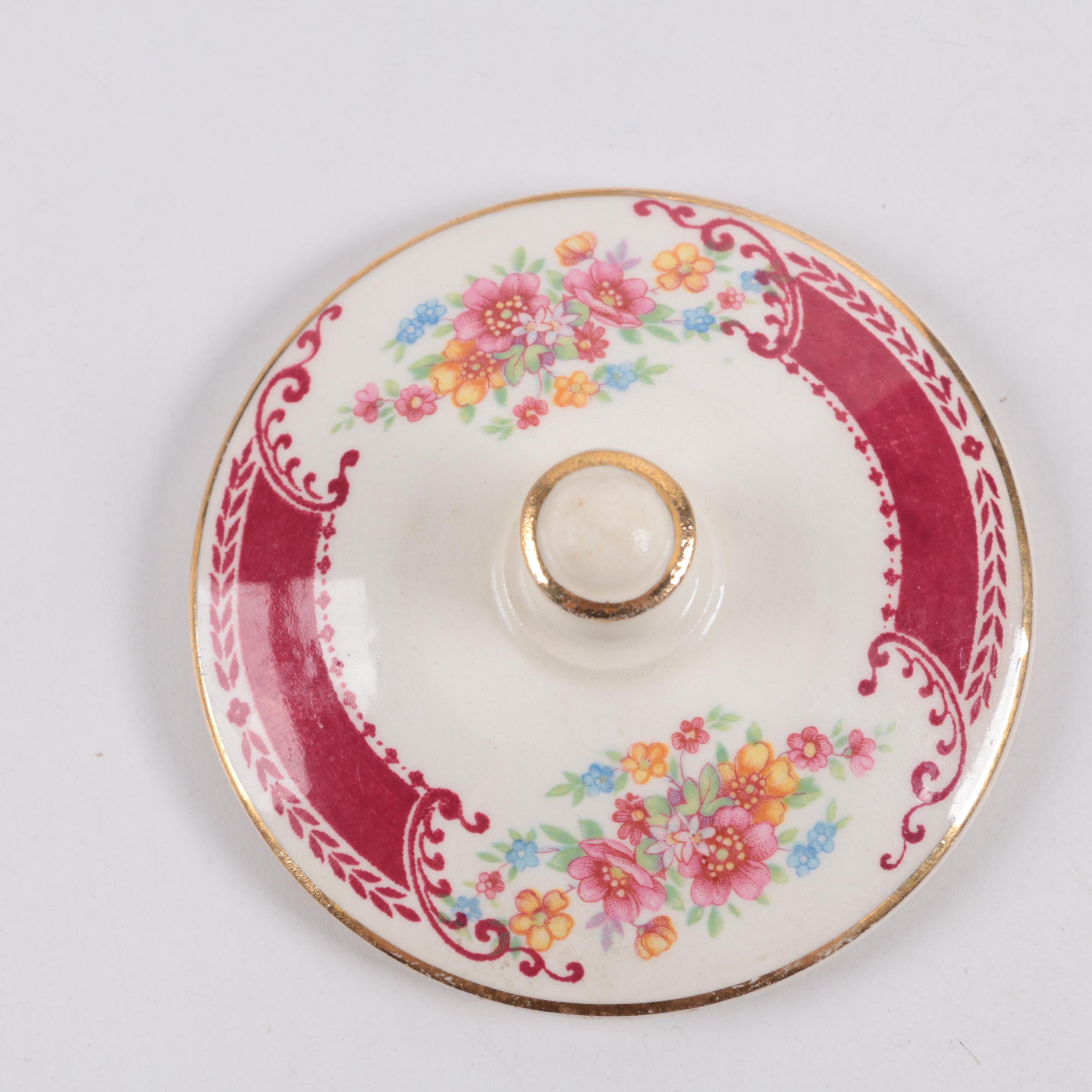 1946 Homer Laughlin Co. Porcelain Sugar Bowl and Creamer