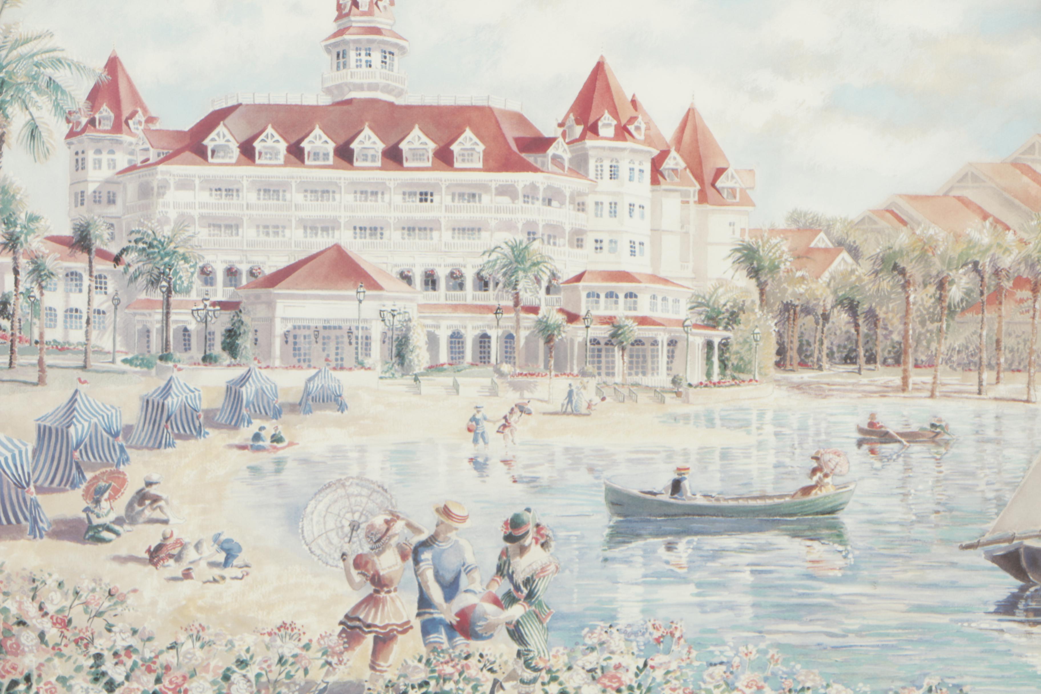 Offset Lithographic Print for Walt Disney Company "Sunday Afternoon at the Lake"