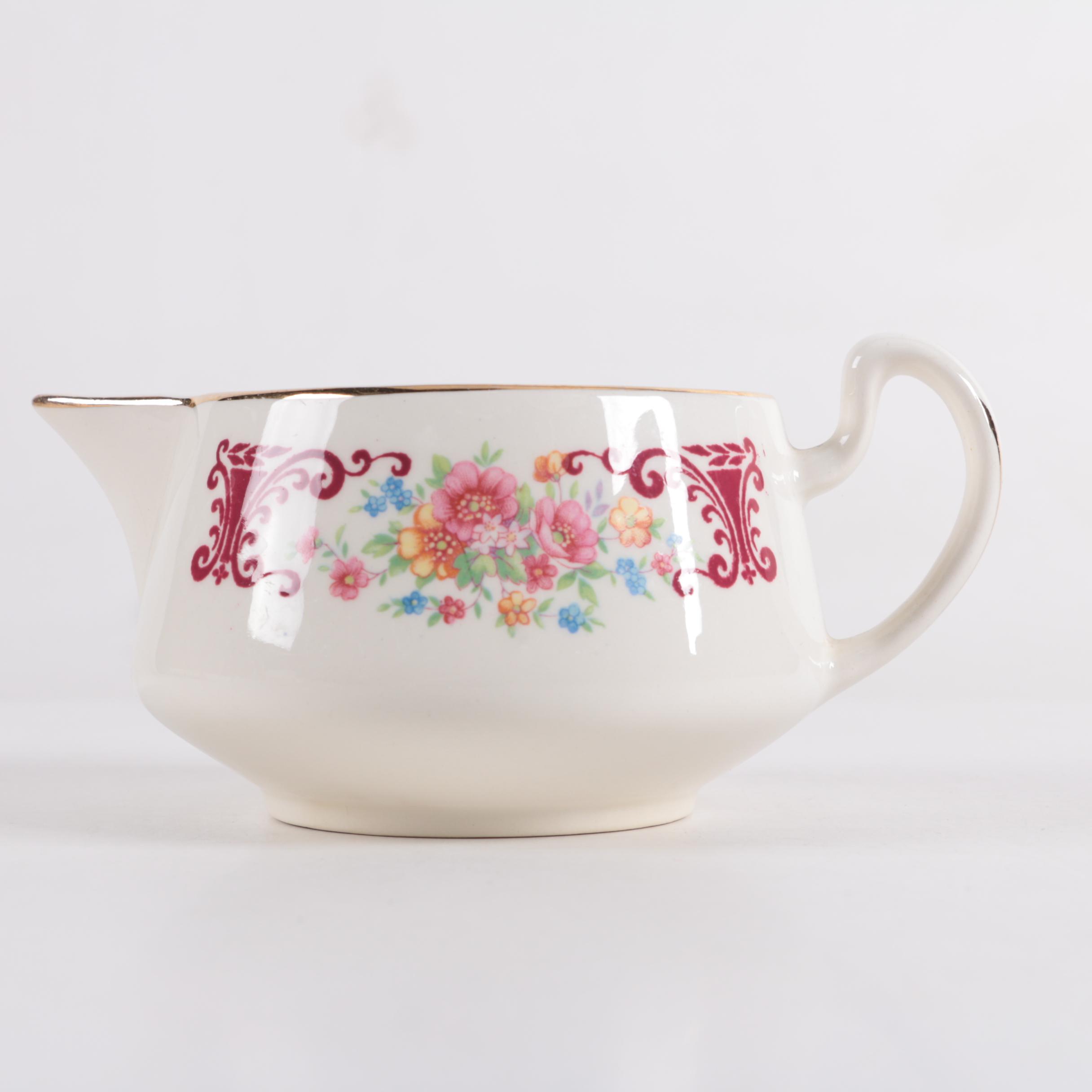 1946 Homer Laughlin Co. Porcelain Sugar Bowl and Creamer