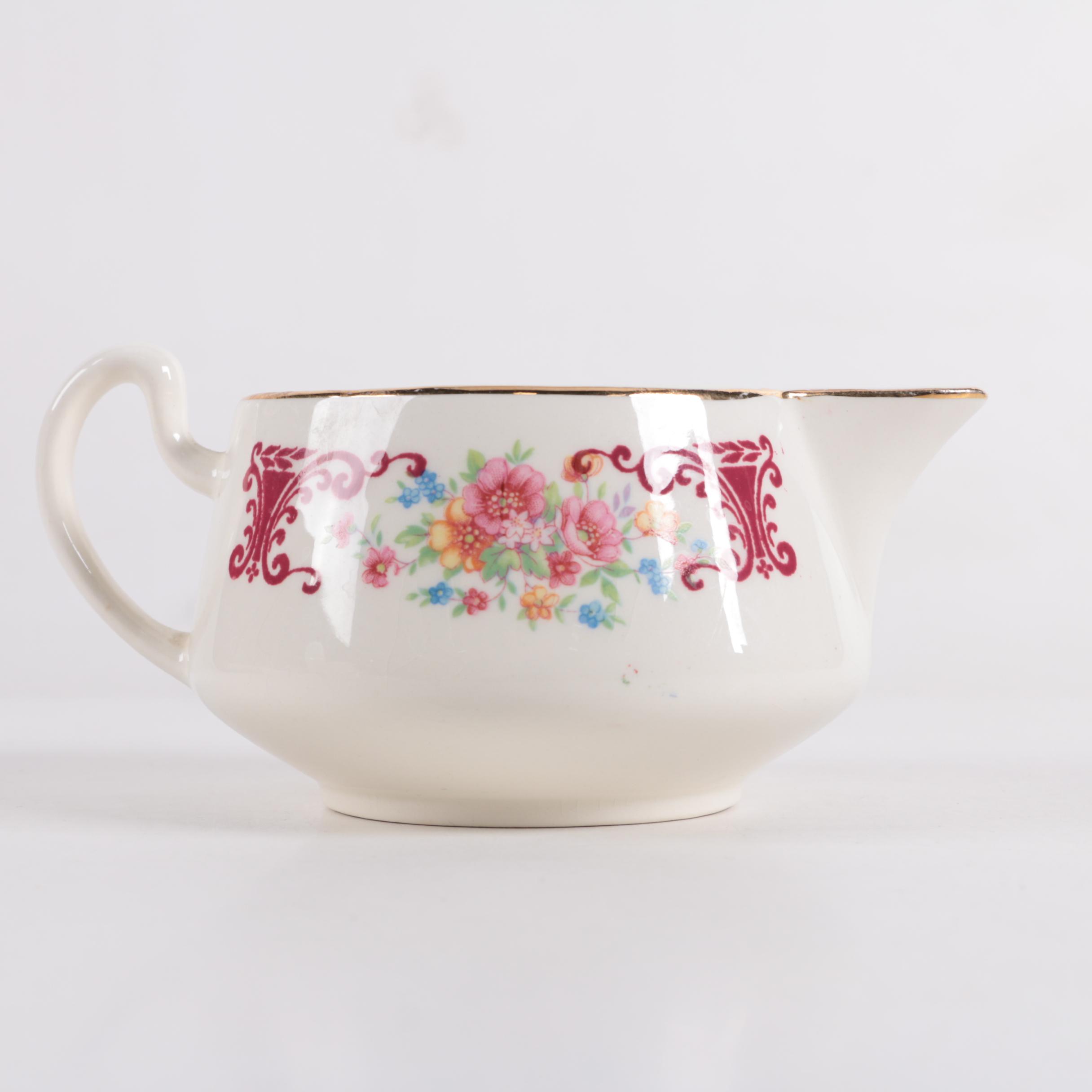 1946 Homer Laughlin Co. Porcelain Sugar Bowl and Creamer