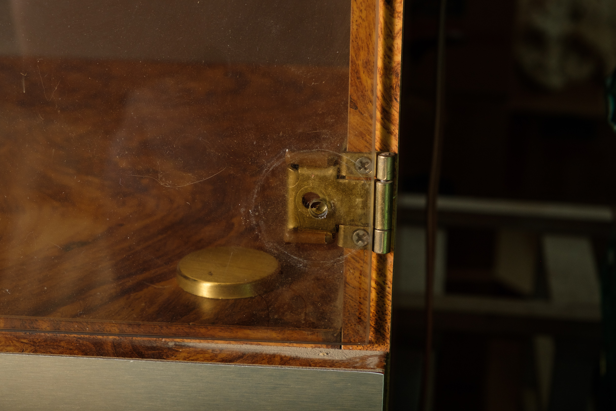 Walnut Burl Laminate Display Cabinets