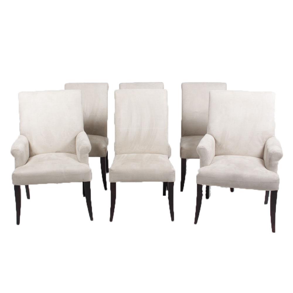 Pottery Barn Dining Chairs with Cream Upholstery