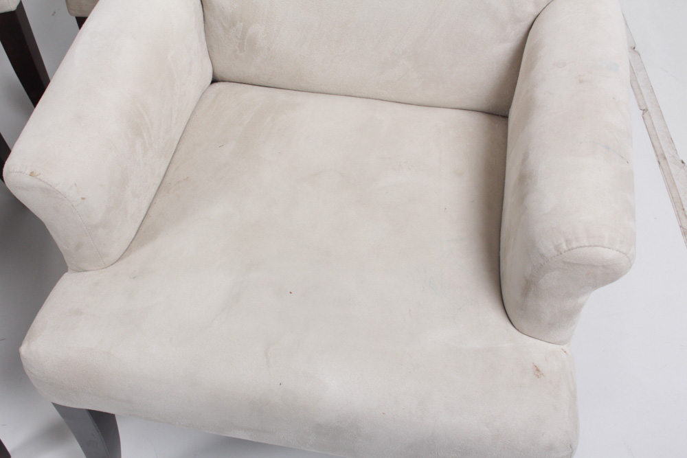 Pottery Barn Dining Chairs with Cream Upholstery