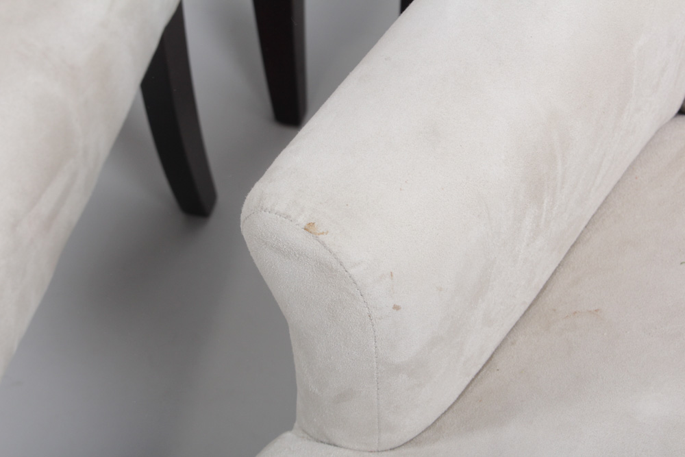 Pottery Barn Dining Chairs with Cream Upholstery