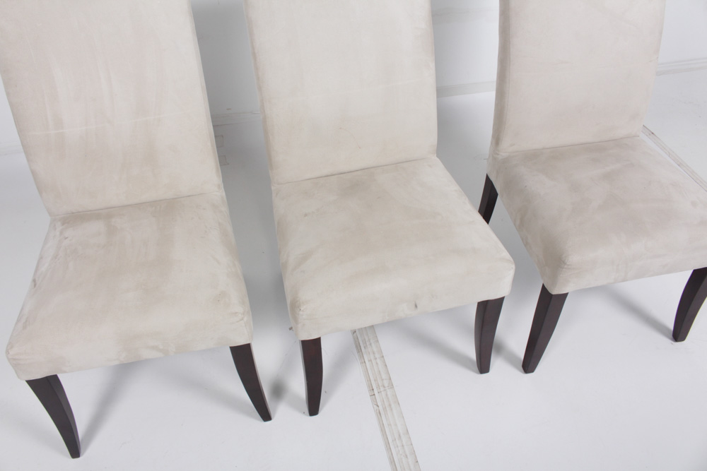 Pottery Barn Dining Chairs with Cream Upholstery