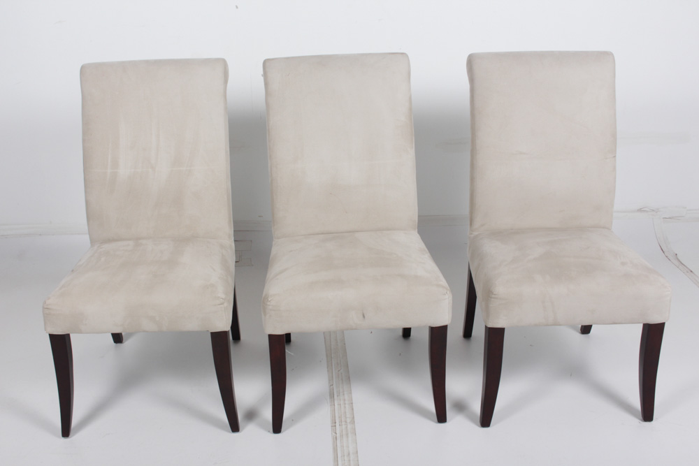 Pottery Barn Dining Chairs with Cream Upholstery