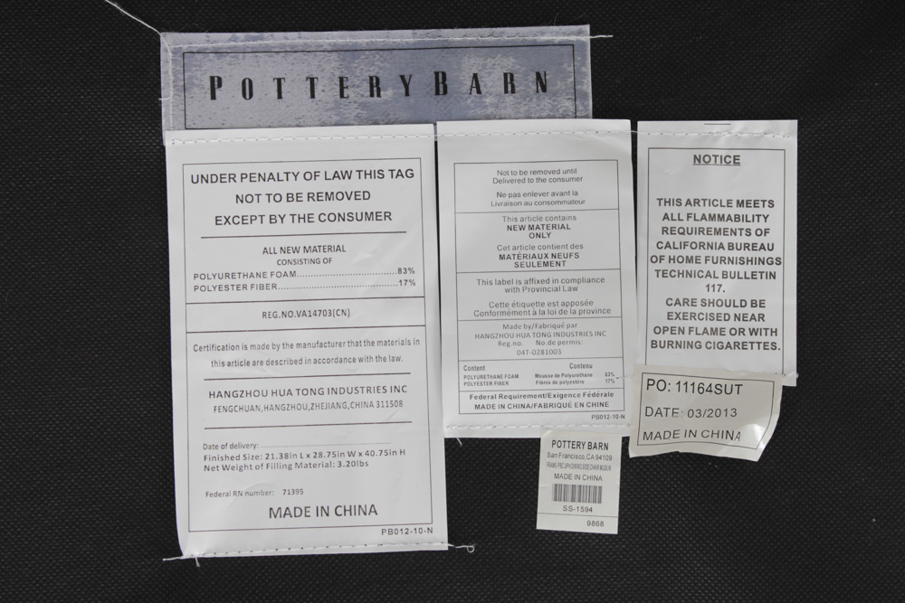 Pottery Barn Dining Chairs with Cream Upholstery