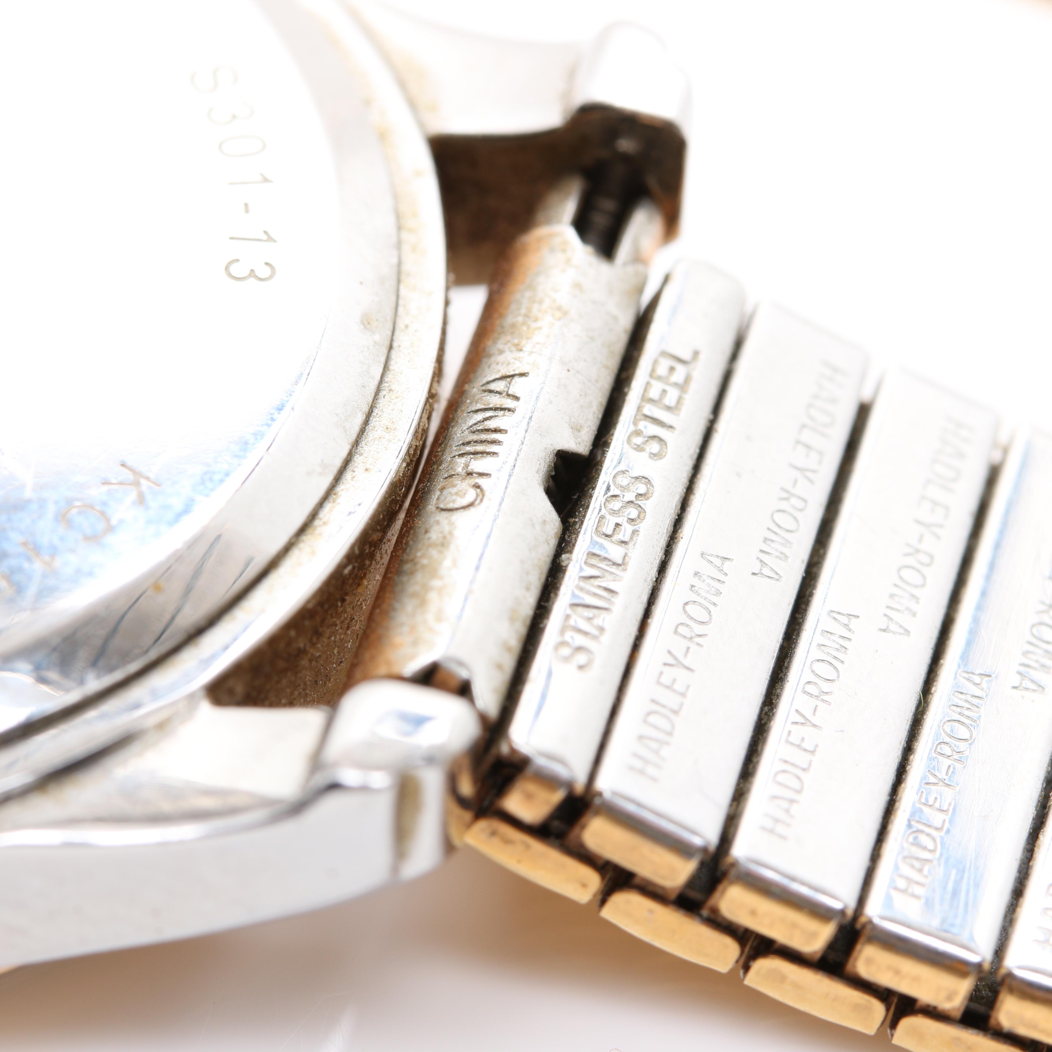 Kenneth Cole Gold-Tone Stainless Steel Black Dial Expansion Band Watch