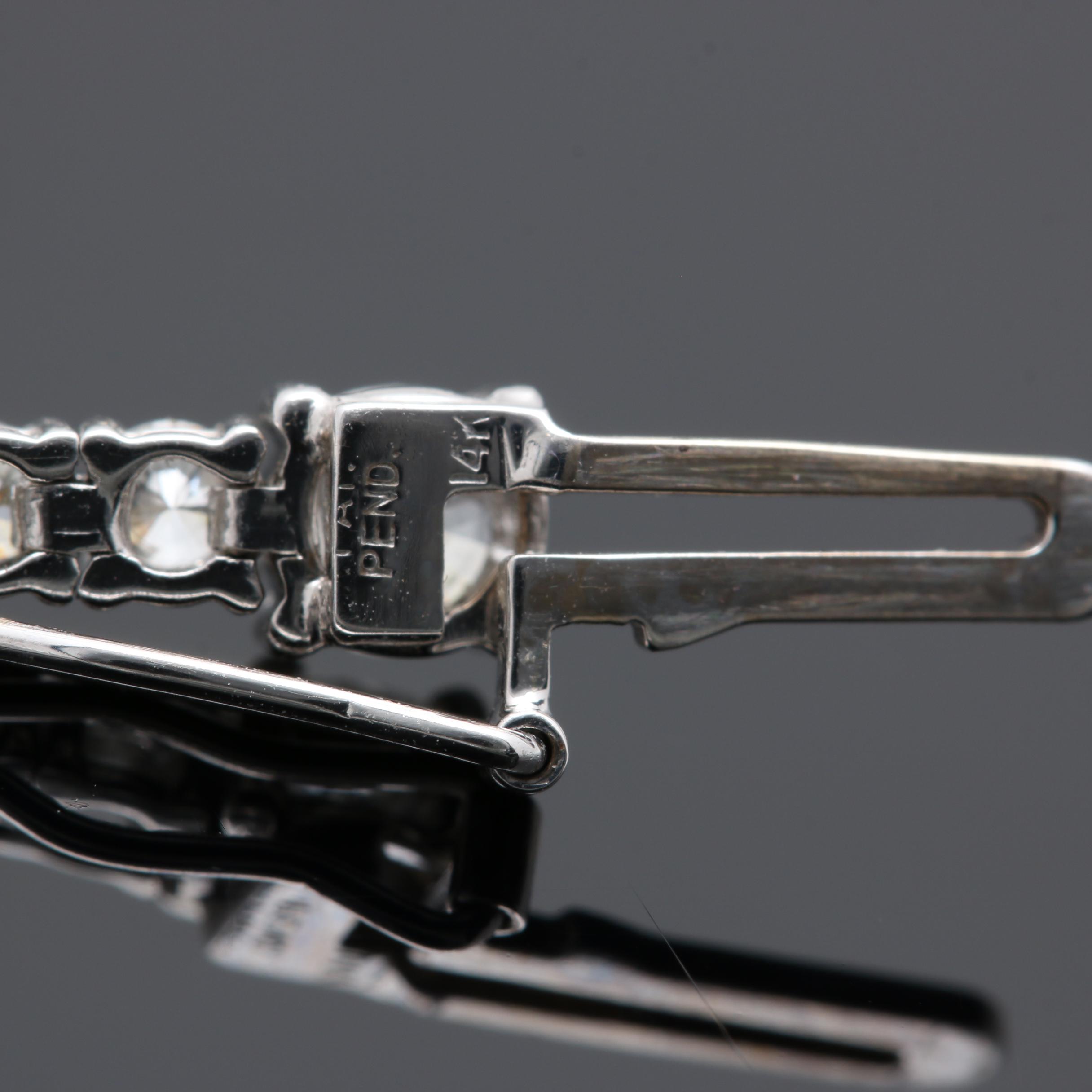 14K White Gold 3.80 CTW Diamond Tennis Bracelet