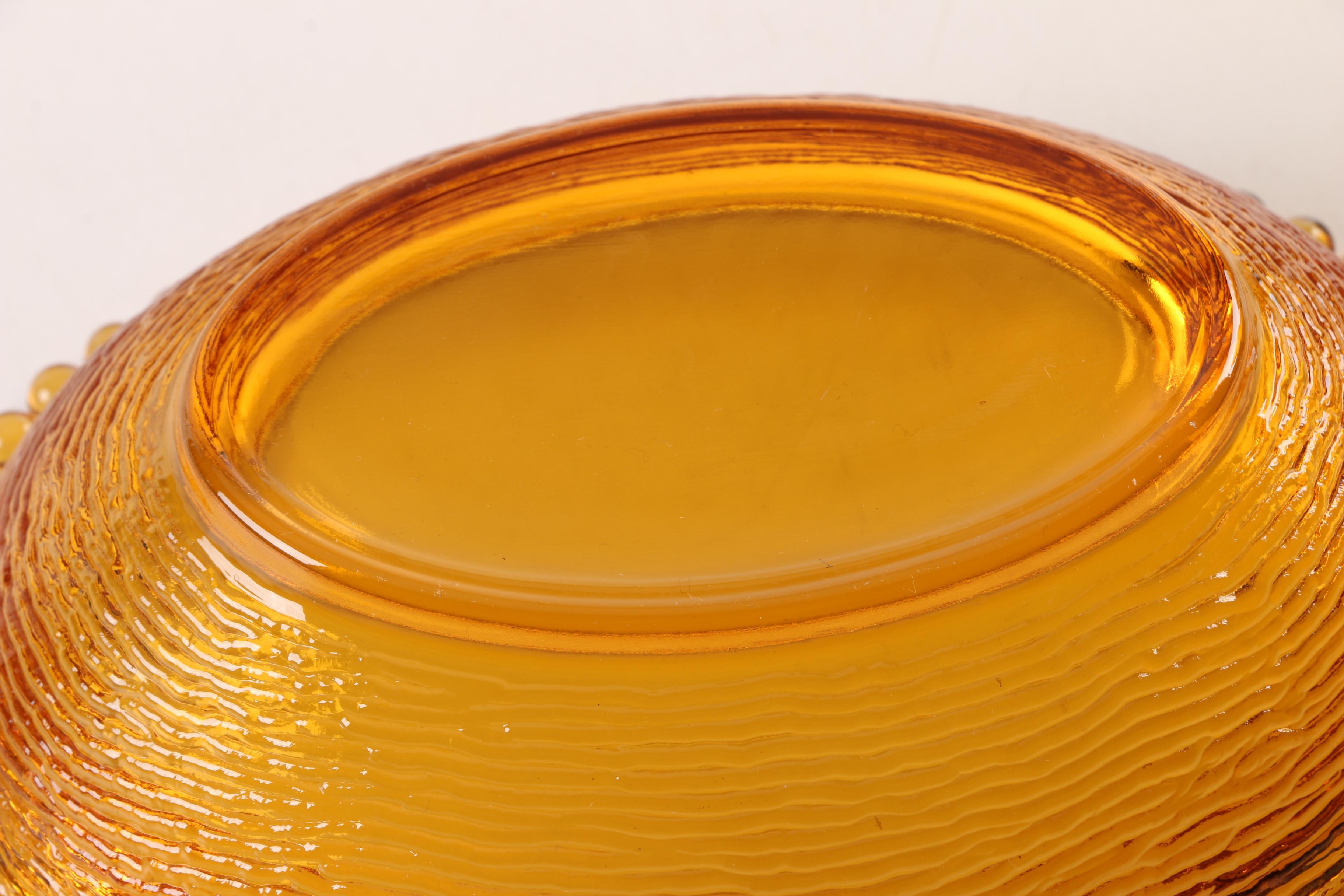Collection of Vintage Amber Glass Tableware
