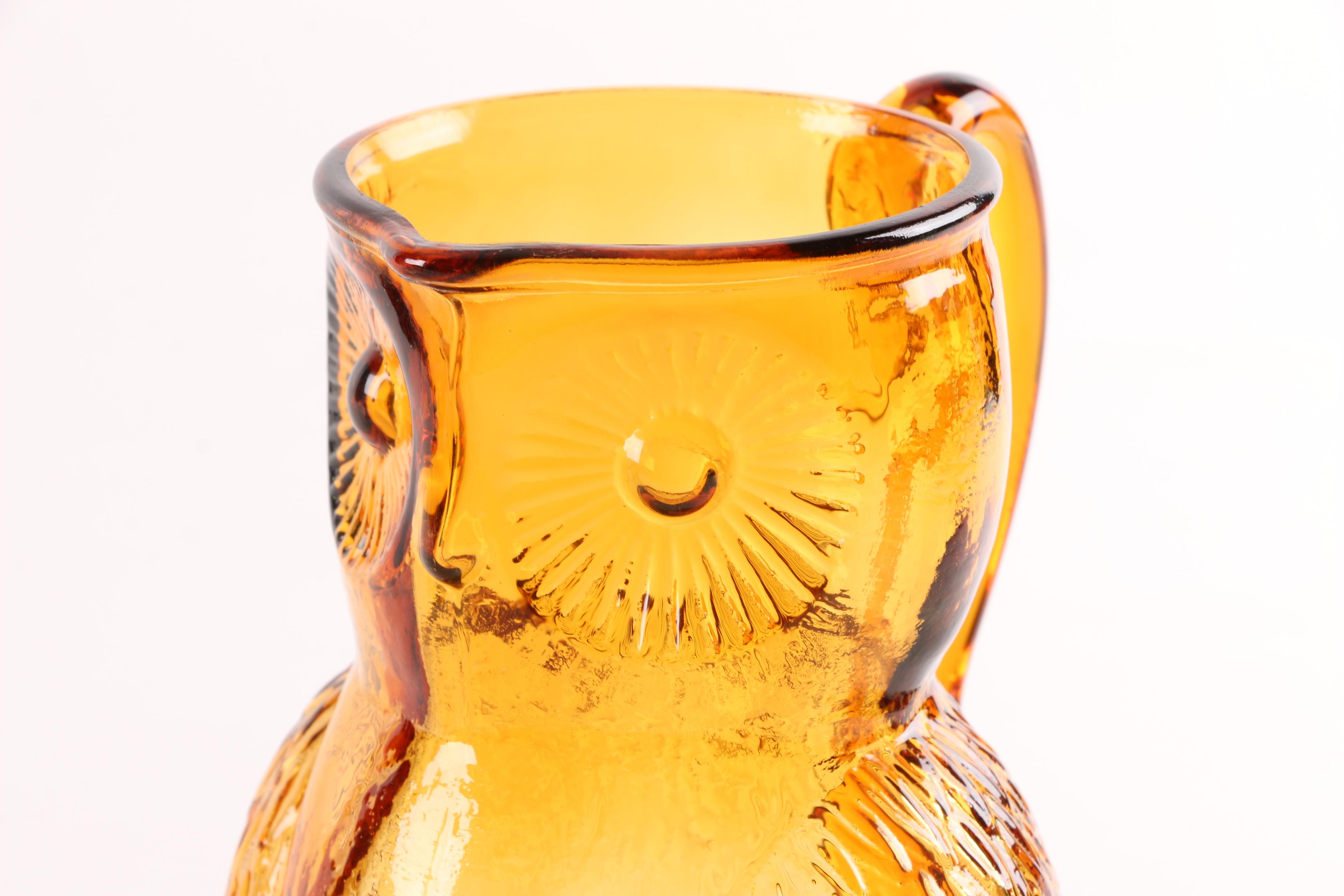 Collection of Vintage Amber Glass Tableware