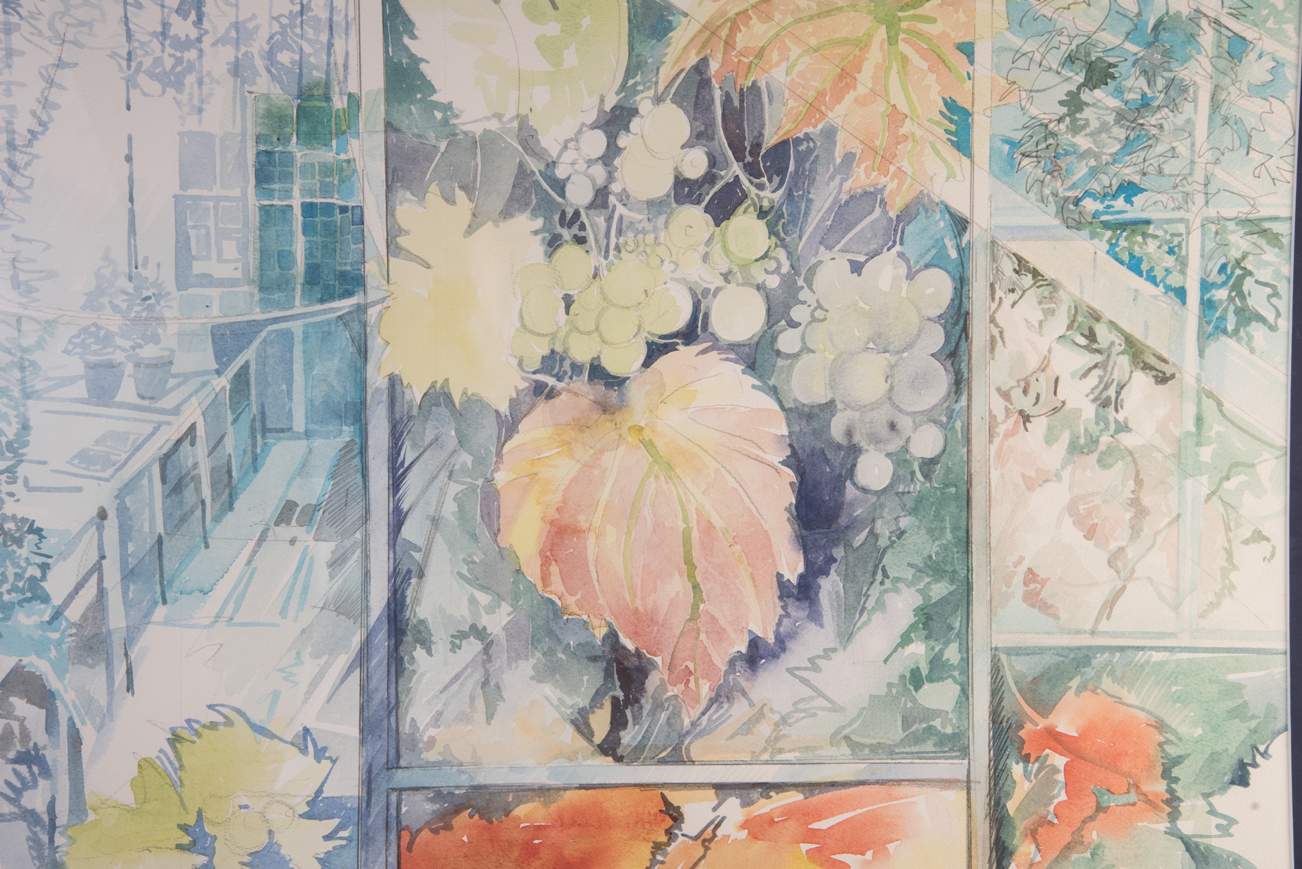 Valerie Orchard Original Watercolor "September Grapes"